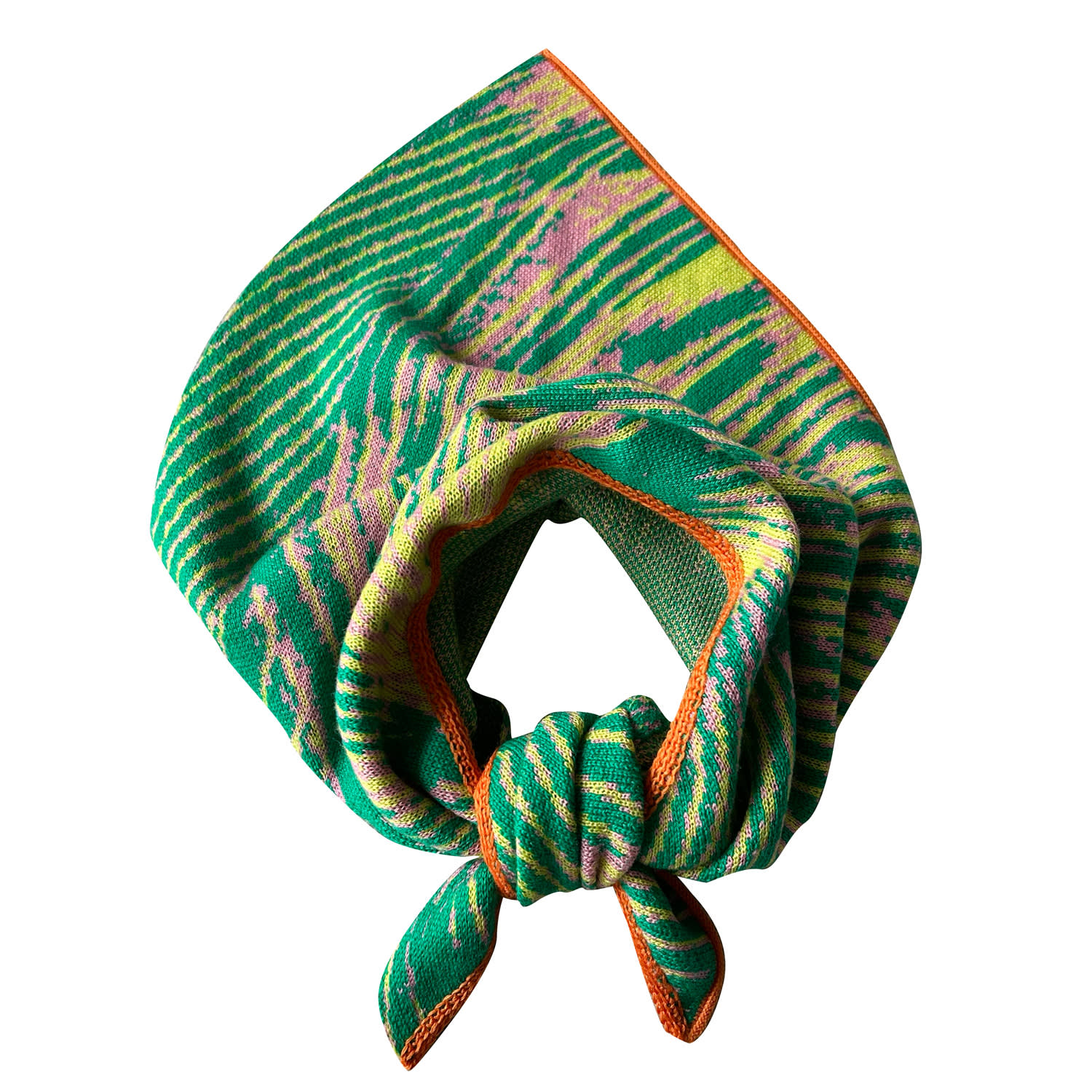 Essien & Emre Women's Green / Yellow / Orange Triangle Scarf Pattern Green Orange Medium In Green/yellow/orange