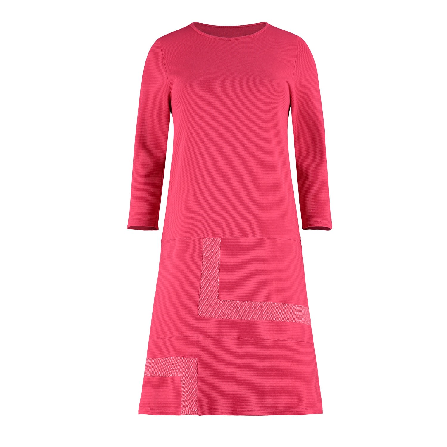 Women’s Deco Detail Organic Cotton Jersey Dress In Red Magenta Small I’mdividual