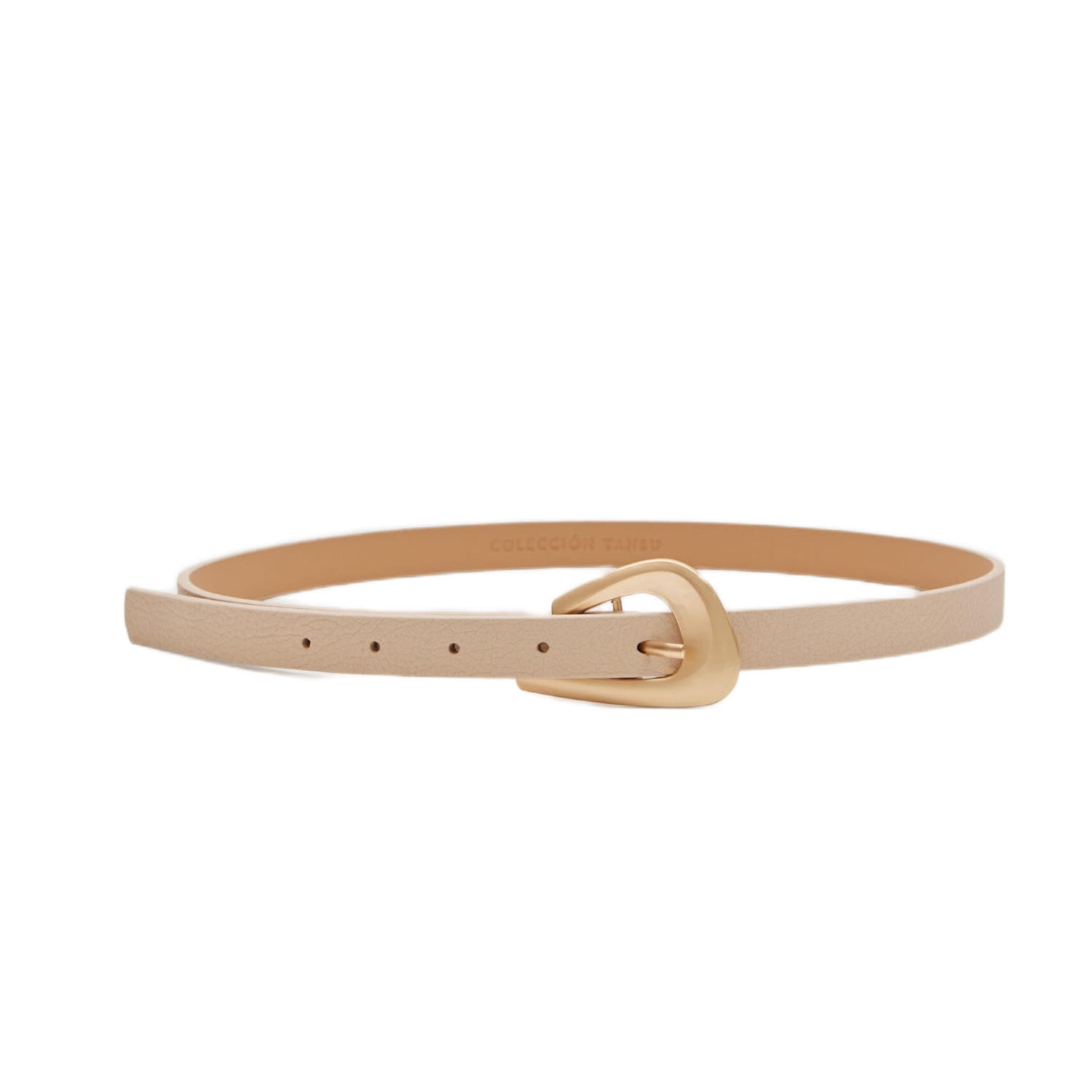 Colección Tansu Women's Neutrals Pierre Off White Leather Belt In Multi