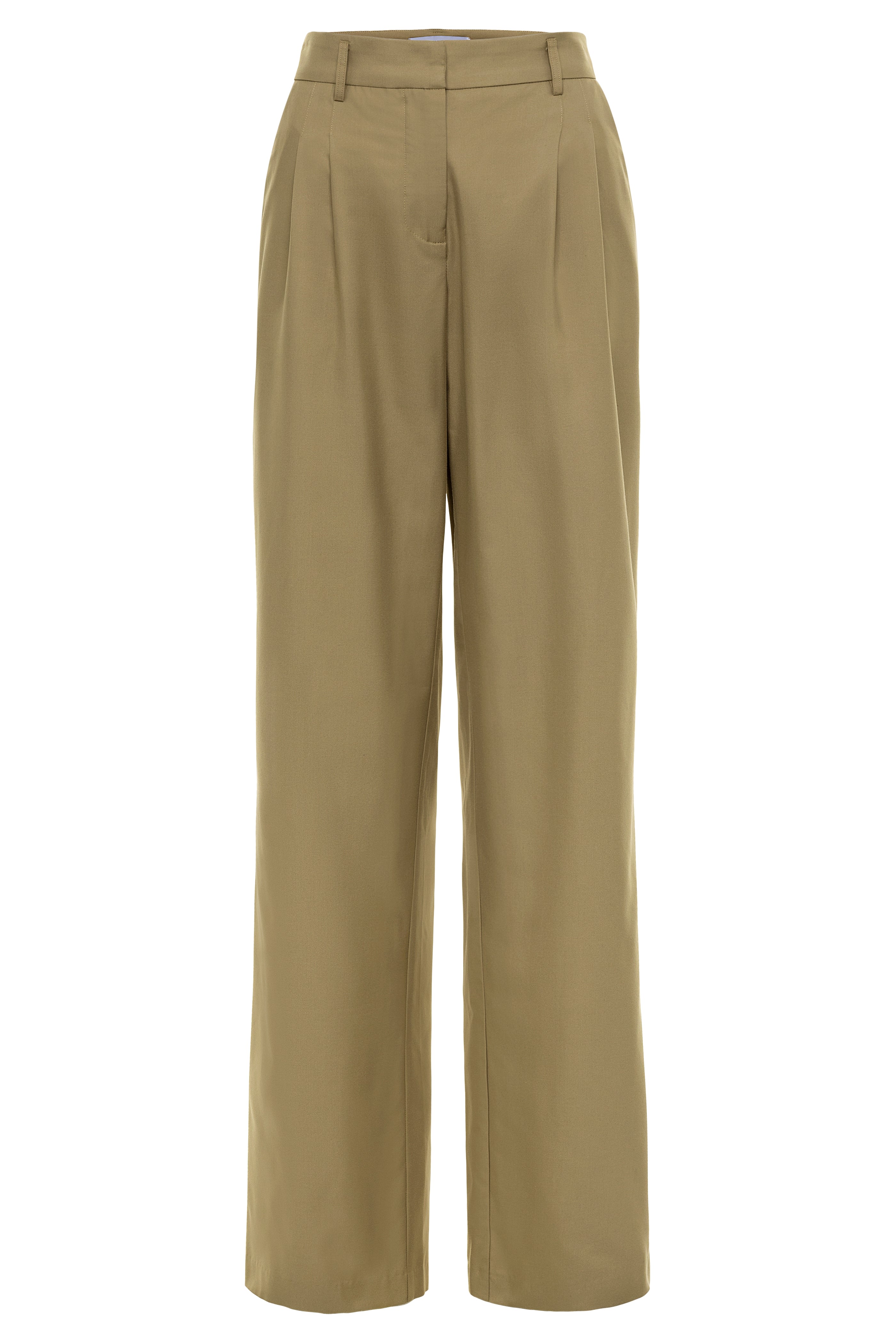 Gergana Ivanova Women's Brown Alexandra Pants Tan Wool In Green