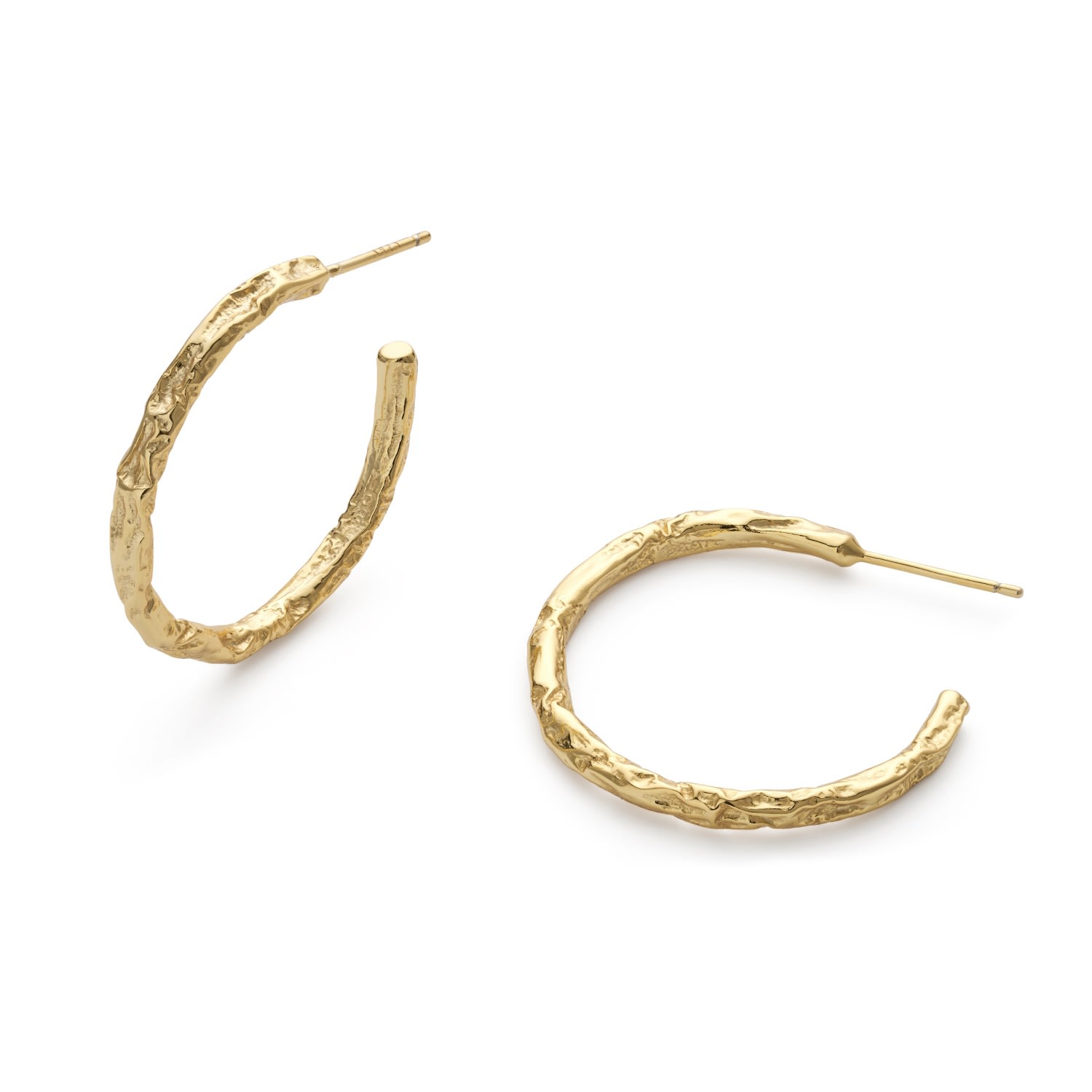 Women’s Medium Gold Thin Hoop Earrings Elk & Bloom - Everyday Fine Jewellery