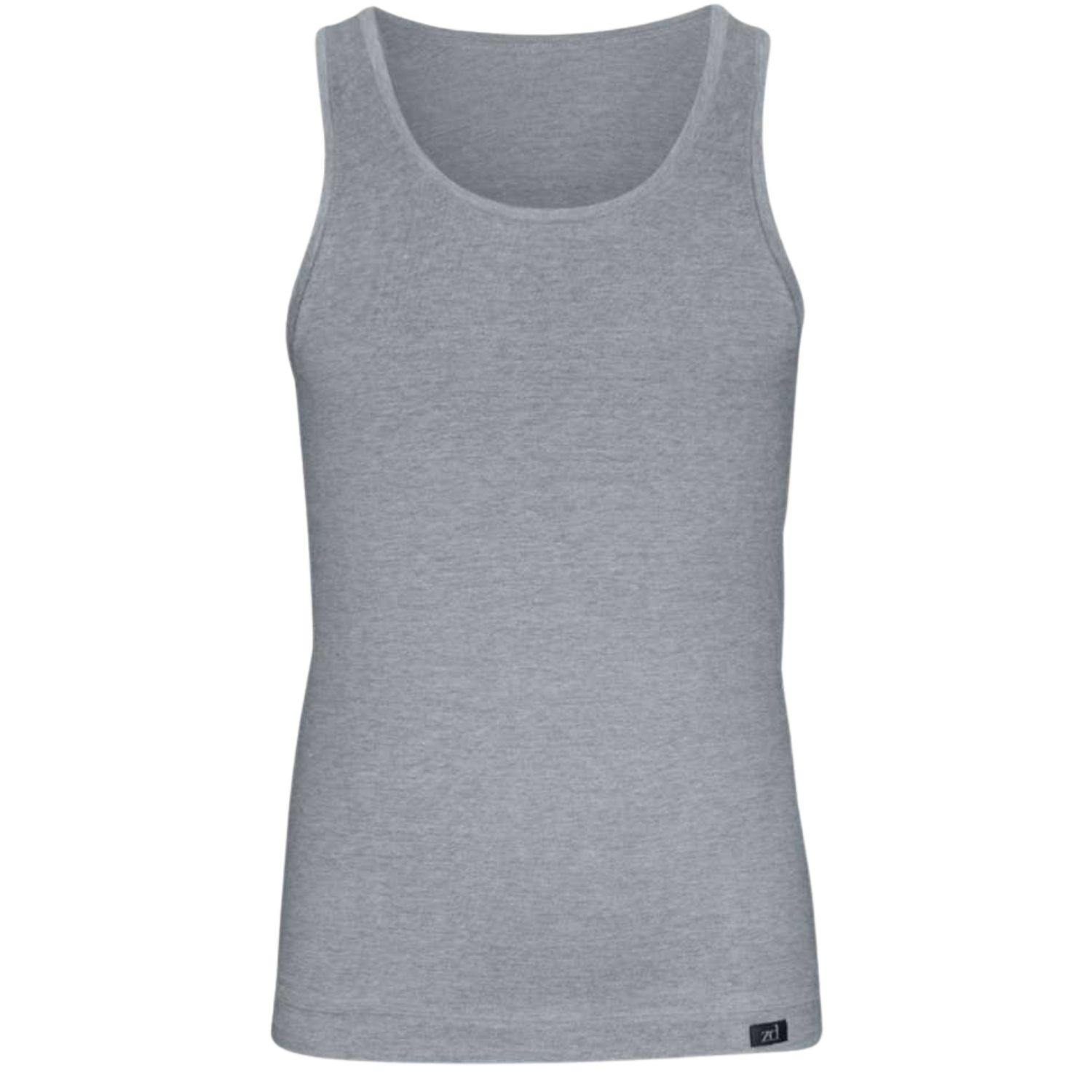 Zd Zero Defects Men's Sport Tank Top - Premium Egyptian Cotton - Color Grey In Grey