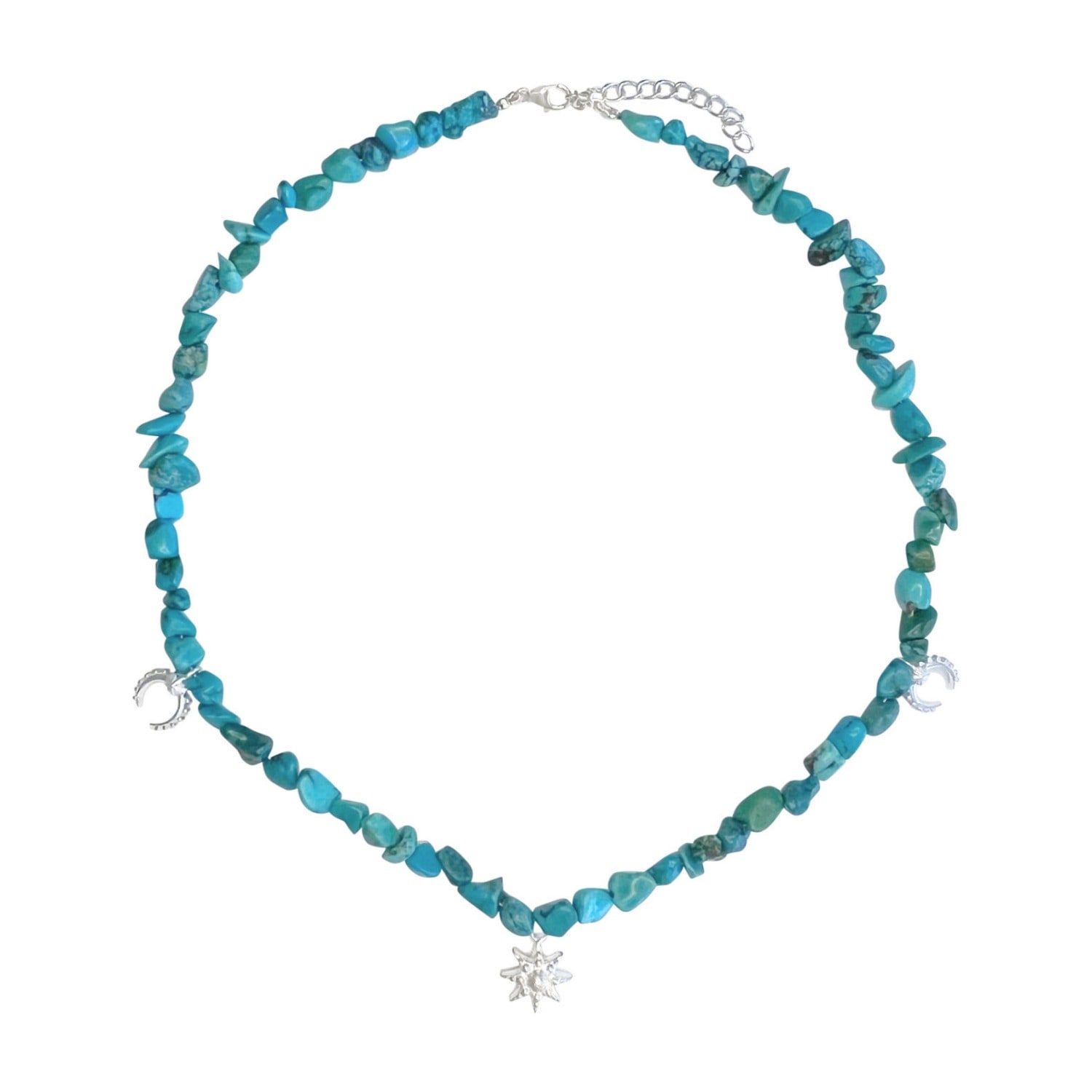 Rize Women's Silver / Blue Stellar Turquoise Necklace - Sterling Silver In Blue