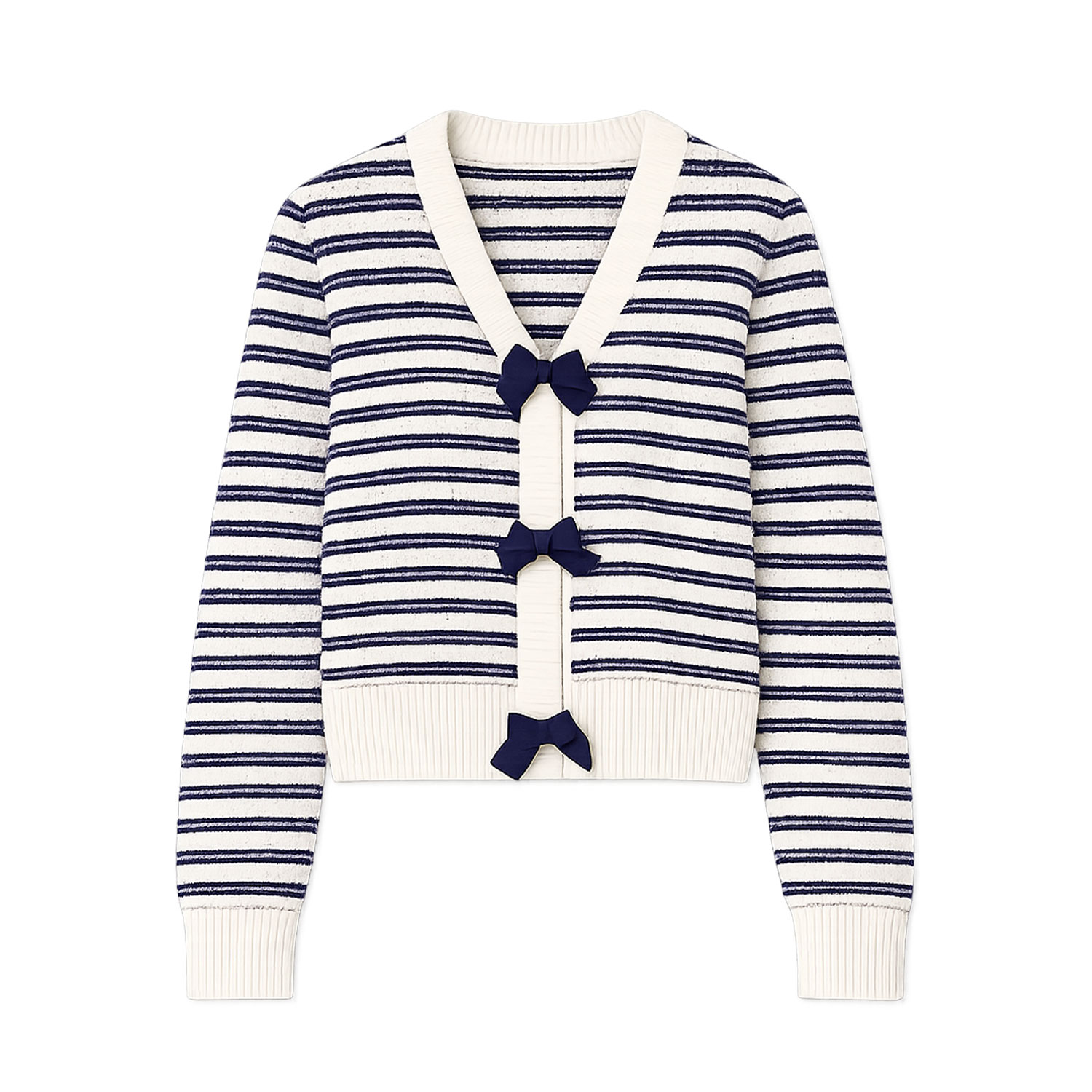 Women's Yumi Multicolour Block Stripe Tie Front Cardigan | M