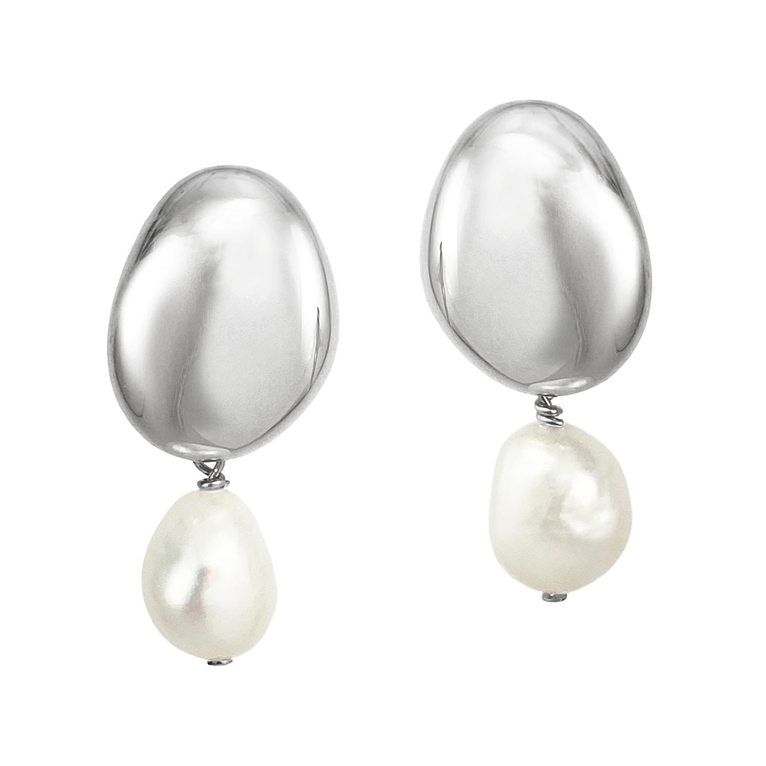 Women’s Galina Pearl Studs Silver Biko