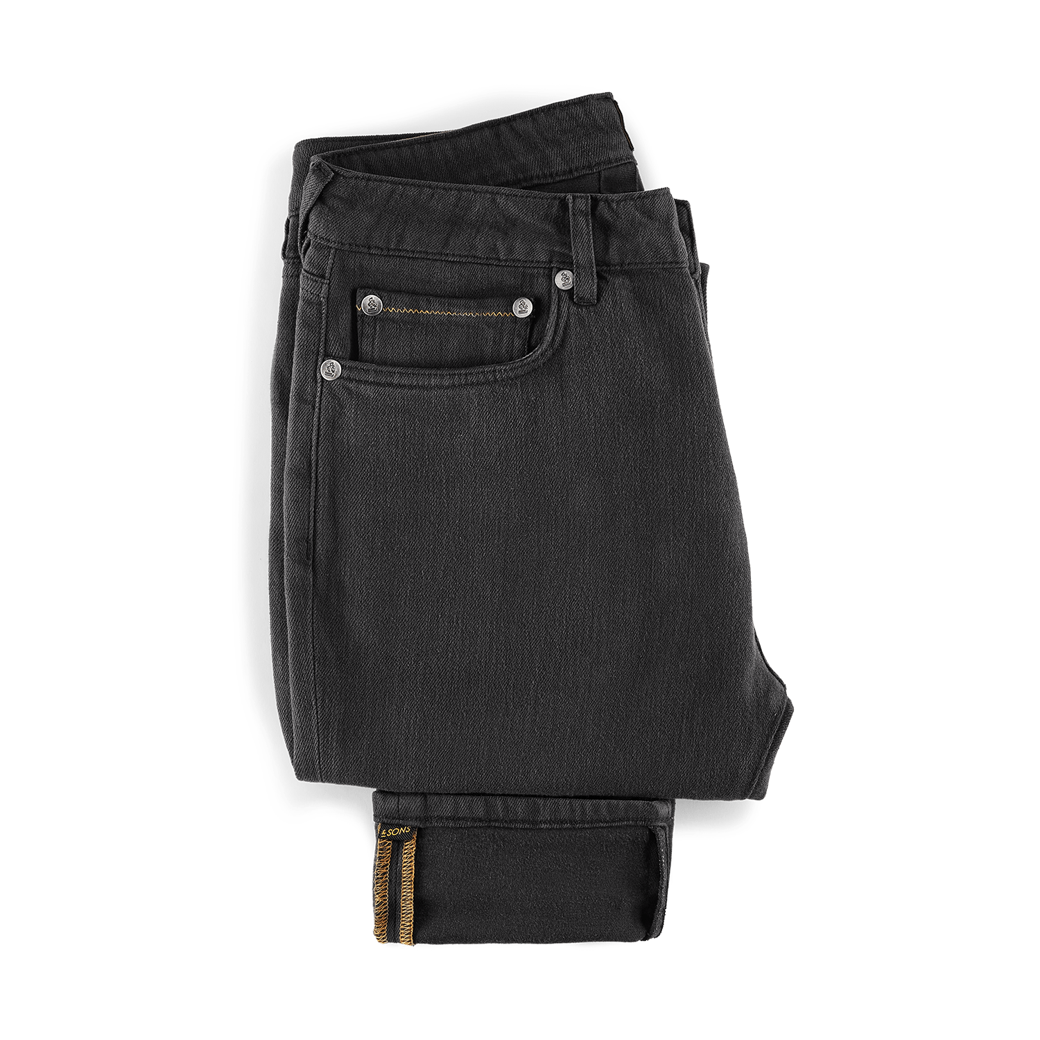 &sons Trading Co Men's Brandon Overdyed Jean Black Fade In Black