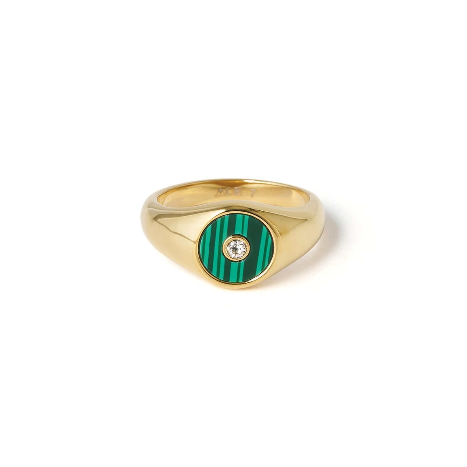 Arms Of Eve Women's Gold / Green Koda Gold Ring - Malachite In Multi