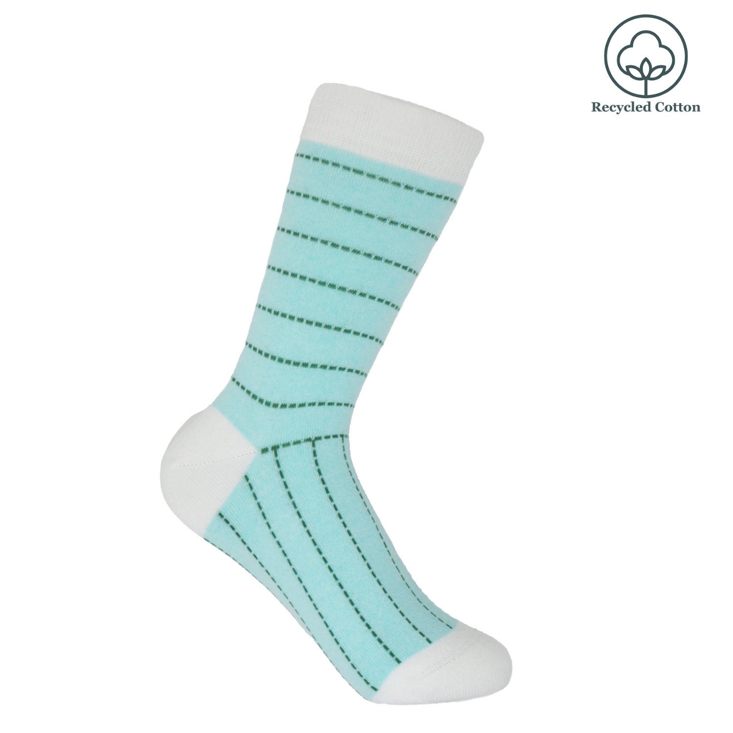 Peper Harow - Made In England Blue Dash Women's Socks - Mint In Blue
