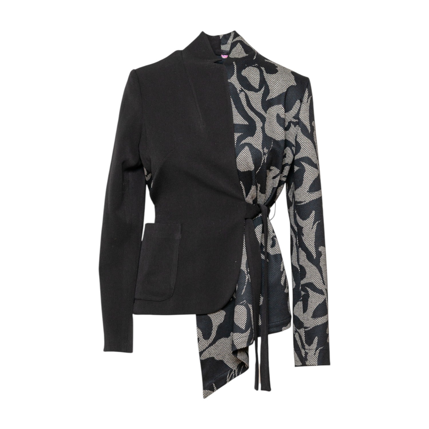 Artista Women's Black / Grey Tracey Asymmetric Jacket In Multi