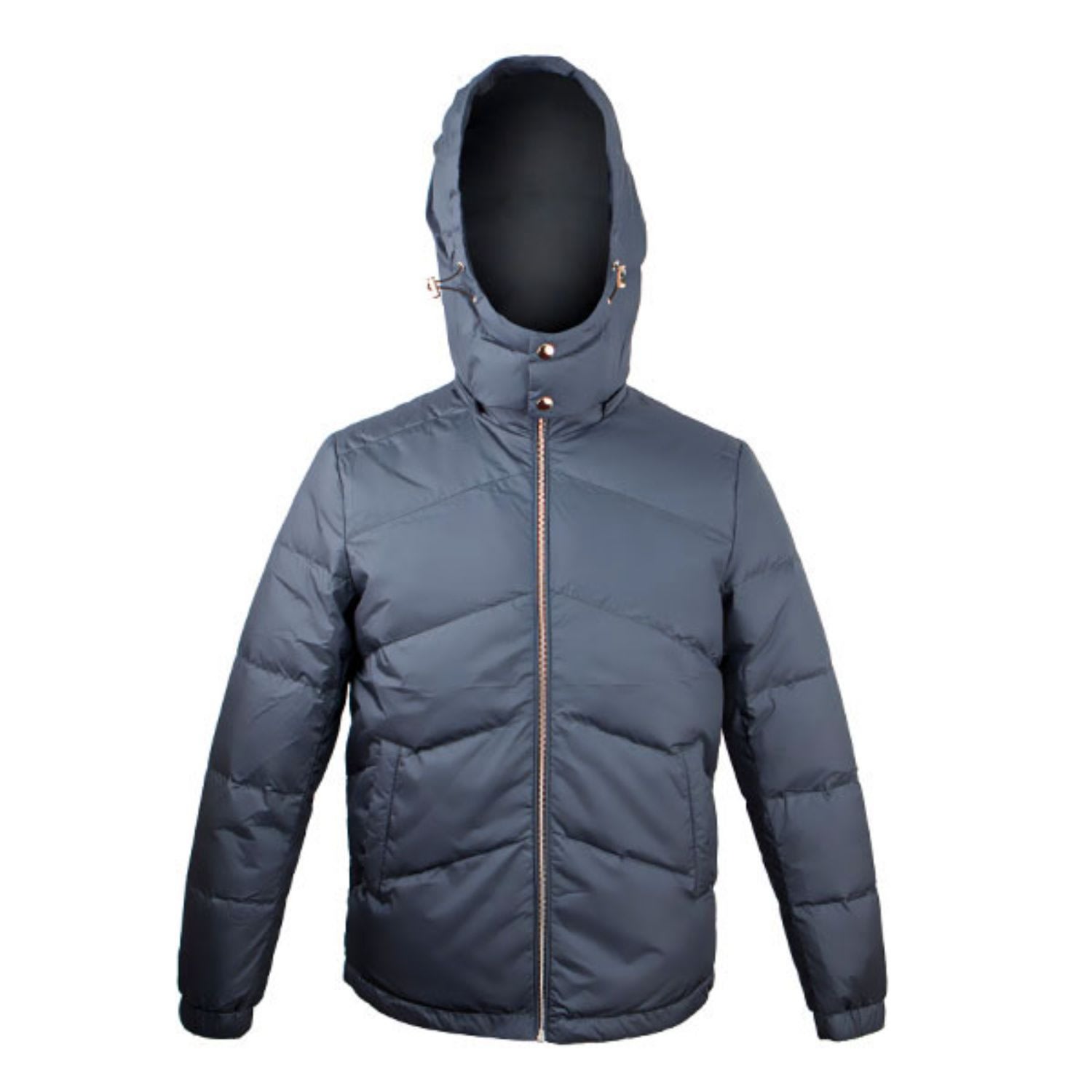 Men’s Warrington Padded Jacket With Detachable Hood - Blue Small David Wej