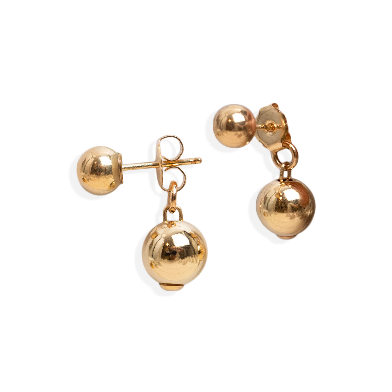 Kate Koel Women's Front Back Tennis Gold Earrings