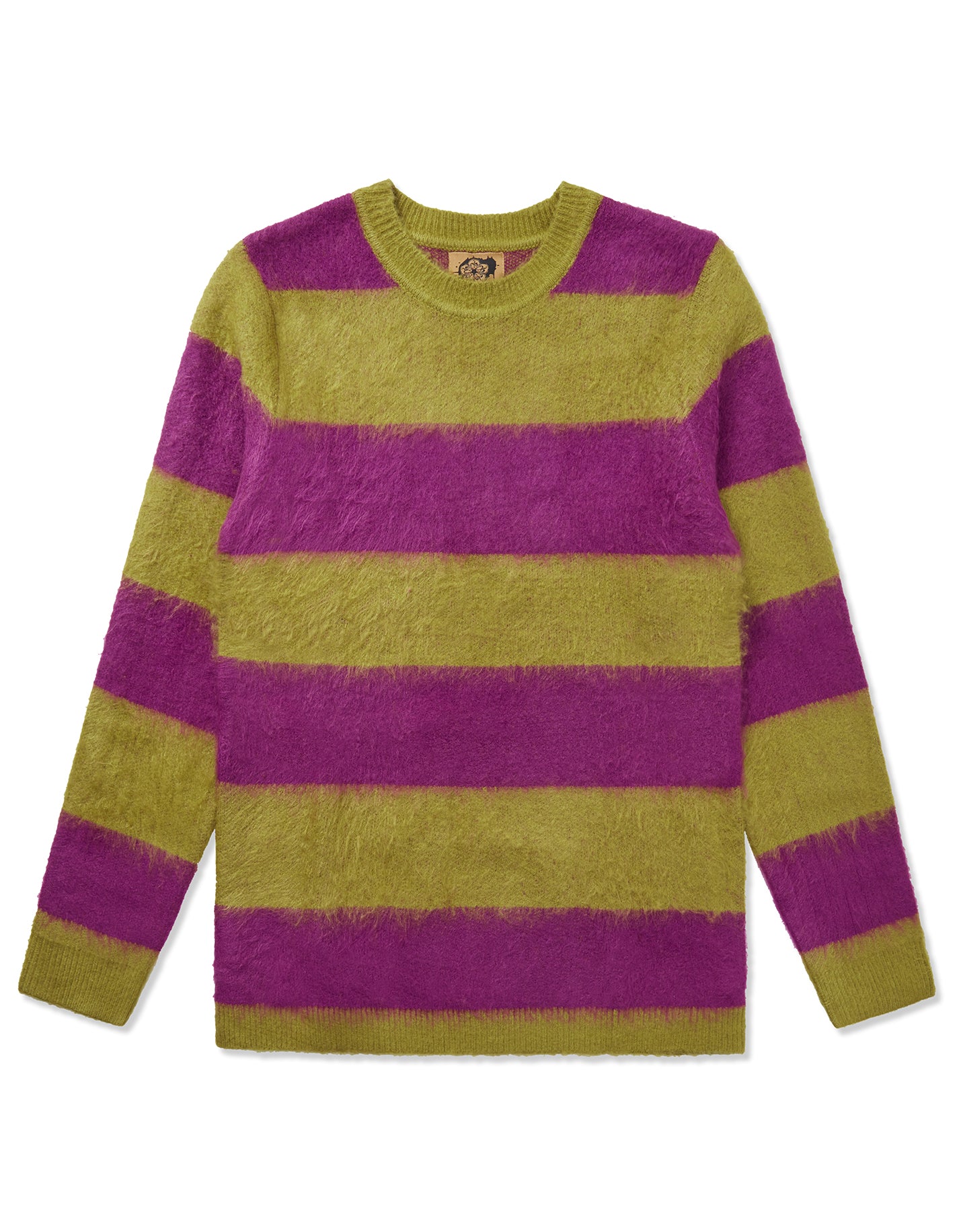 Green Purple Stripe Mohair Jumper Gresham Blake Wolf Badger