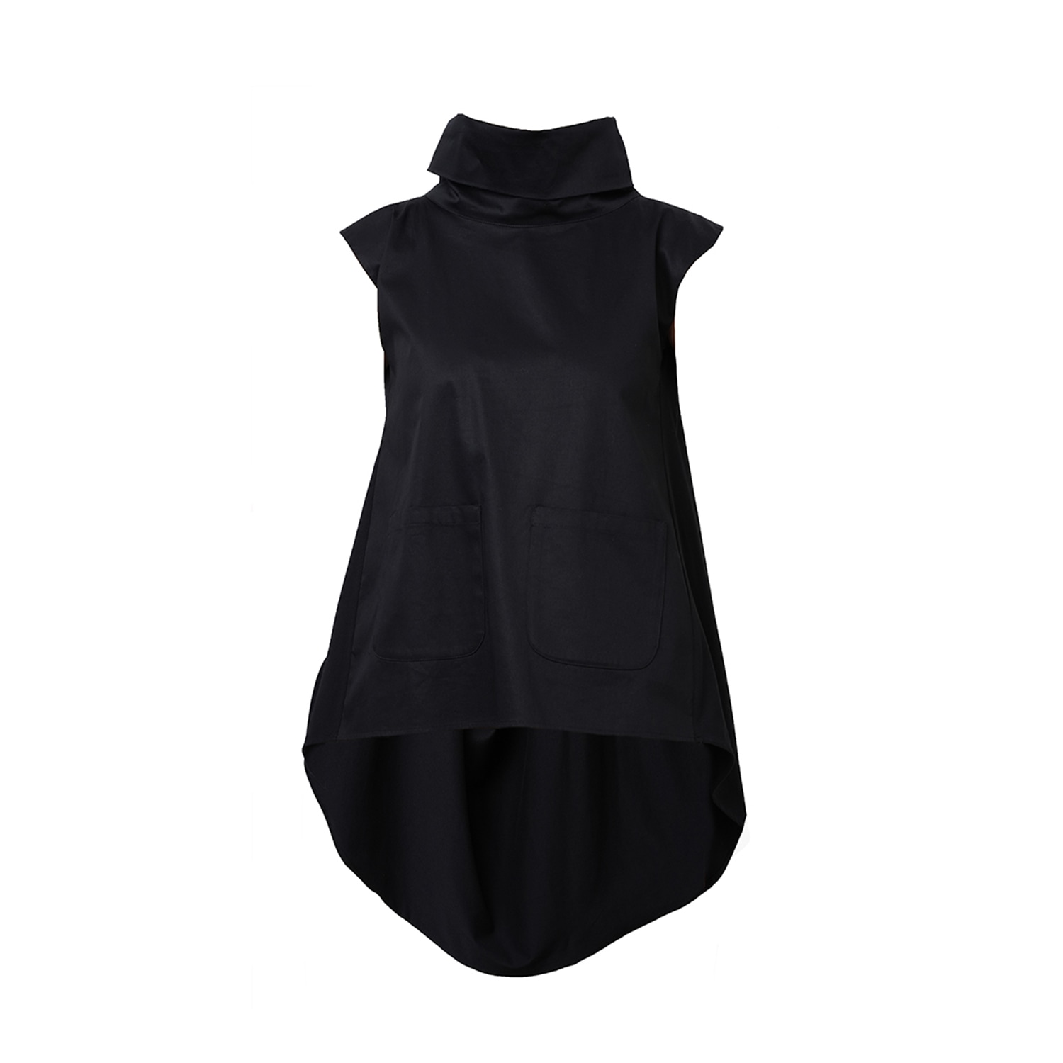 Metamorphoza Women's Oversize Asymmetric Tunic In Black In Black
