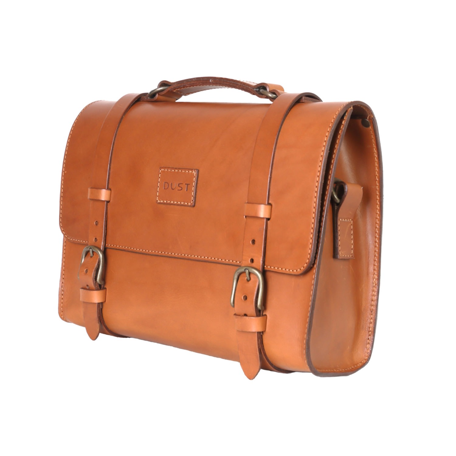 Men’s Leather Briefcase In Vintage Brown The Dust Company