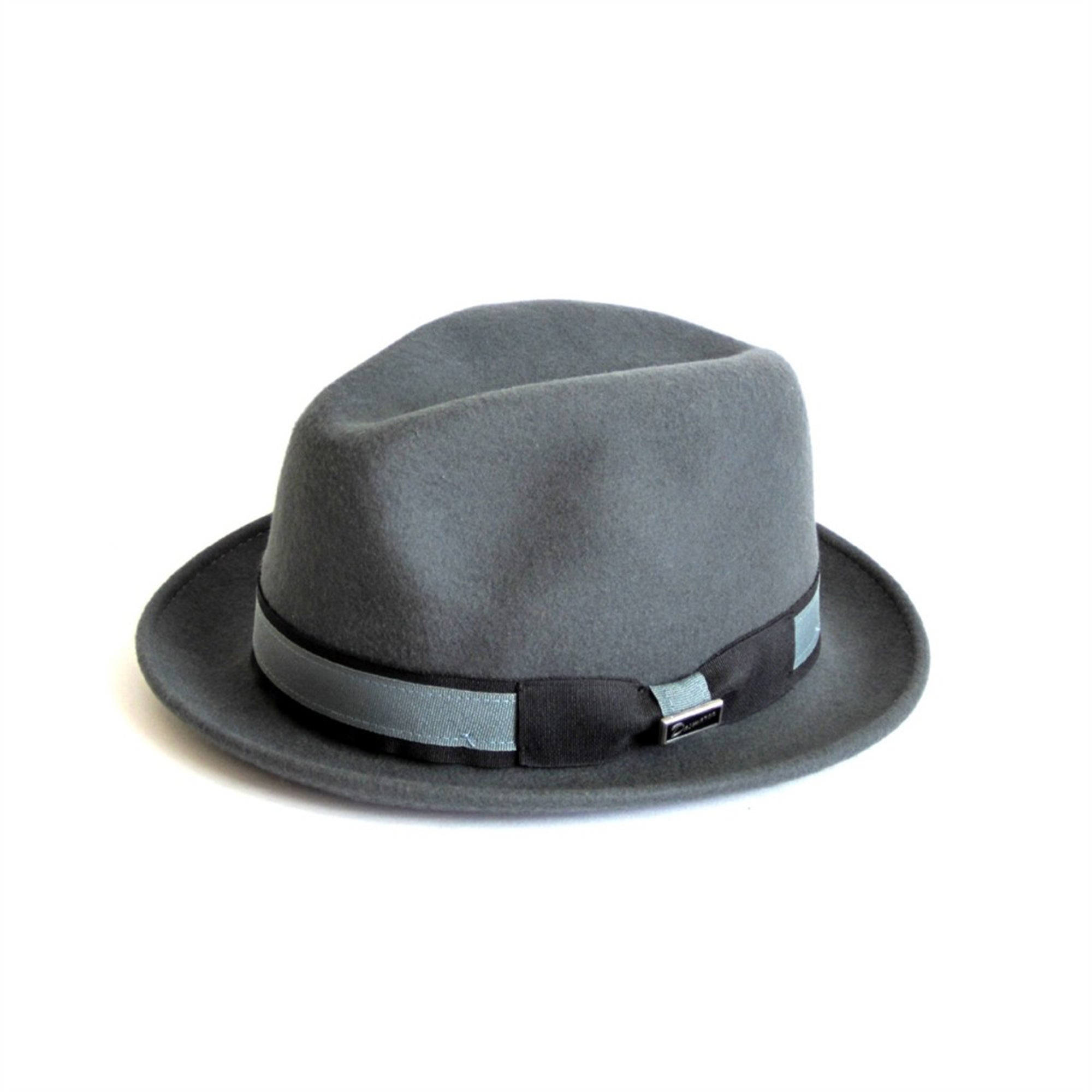 Robin Grey Wool Felt Two Tone Trilby Fedora Hat | Dasmarca 