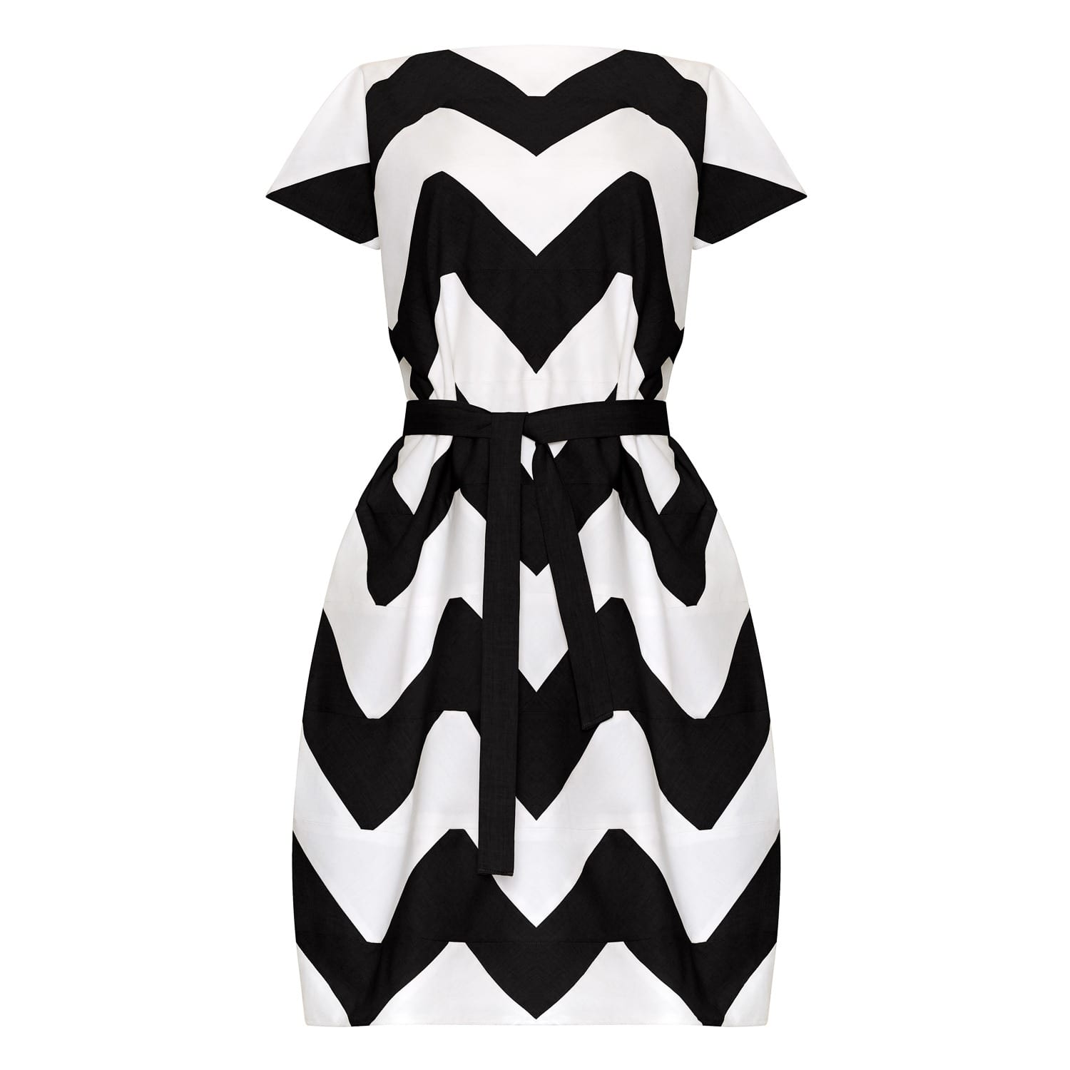 venus black and white dress