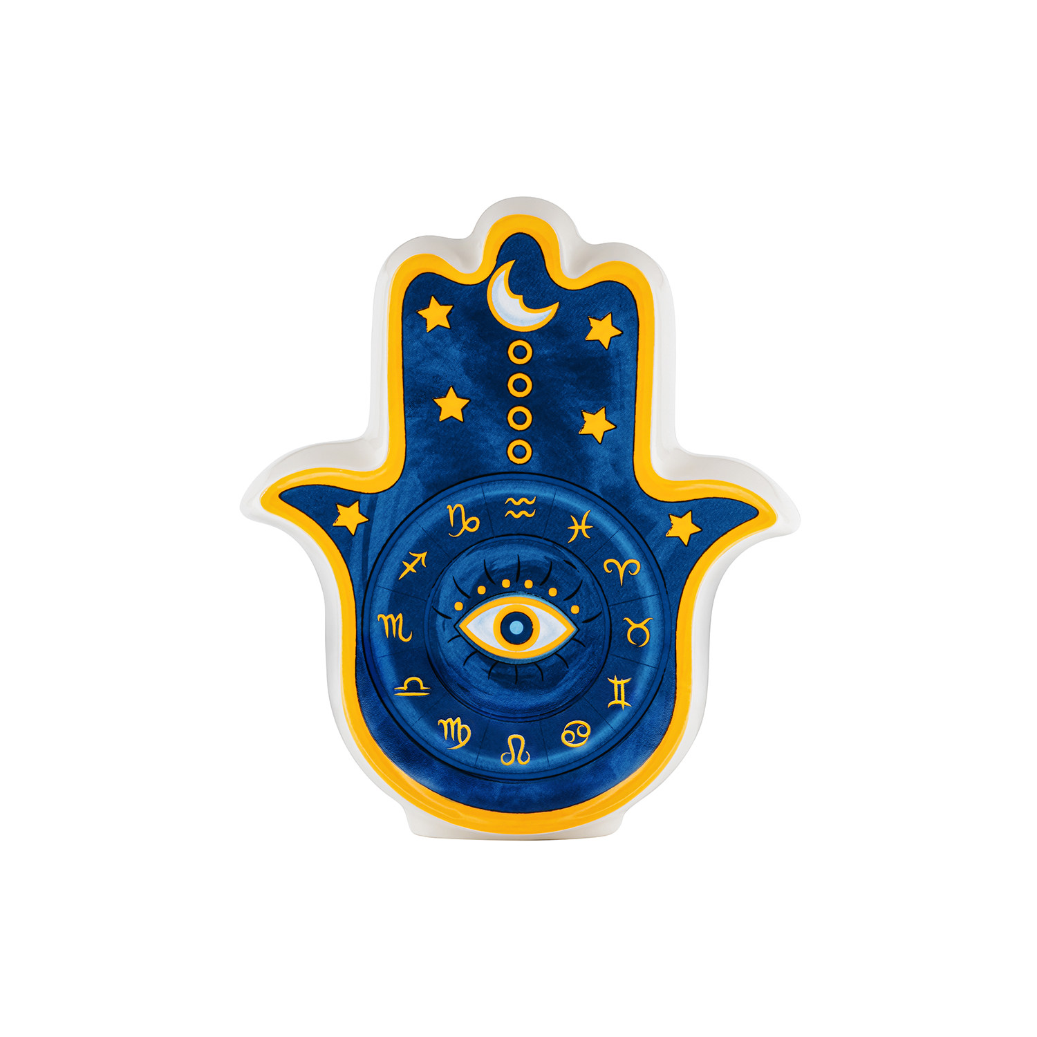 KARMA AND LUCK BLUE / WHITE / NEUTRALS COSMIC ENERGY - ZODIAC HAMSA STATUE