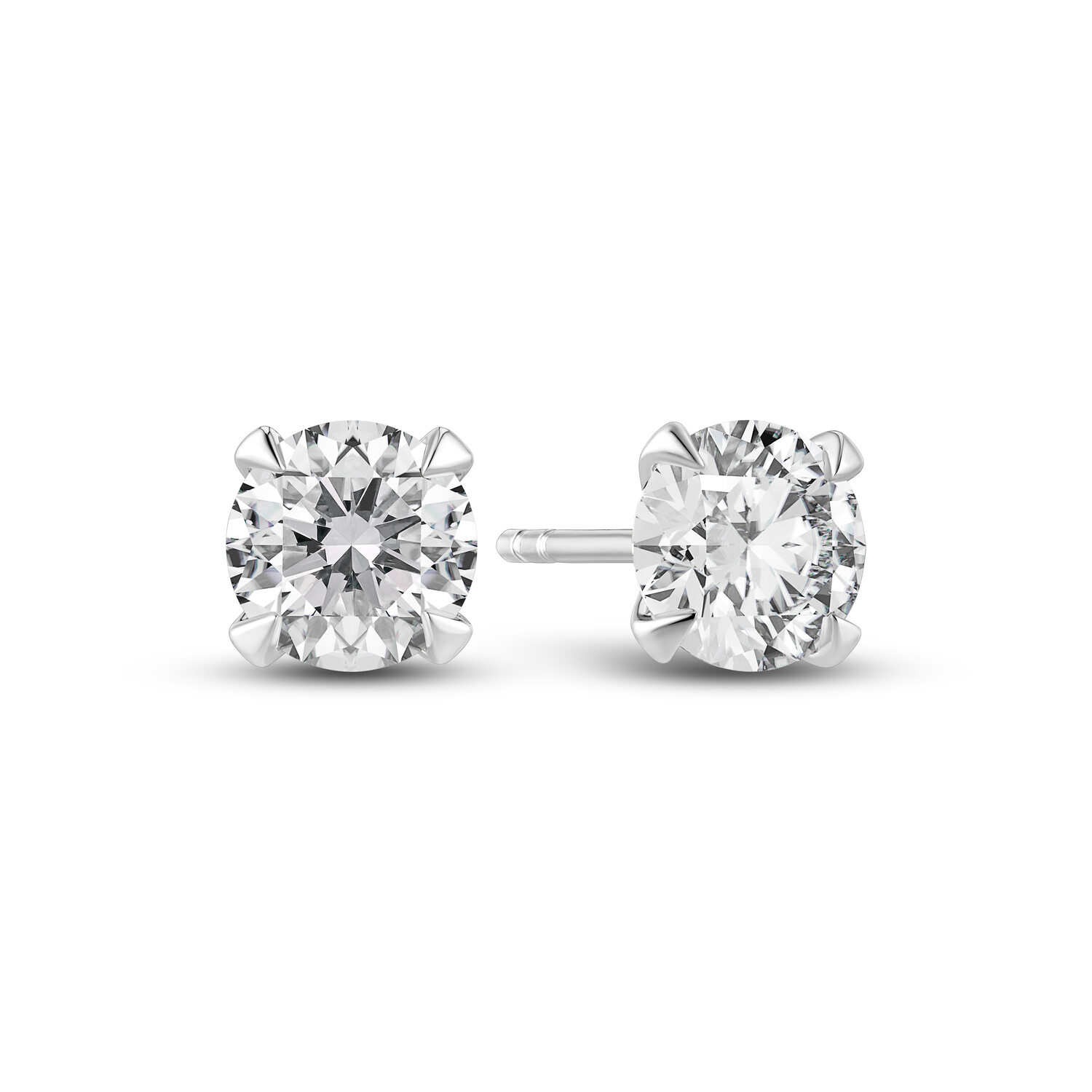 Sif Jakobs Jewellery Women's Solitaire Earrings Venice - With Lab-grown Diamonds - White Gold - Medio In White