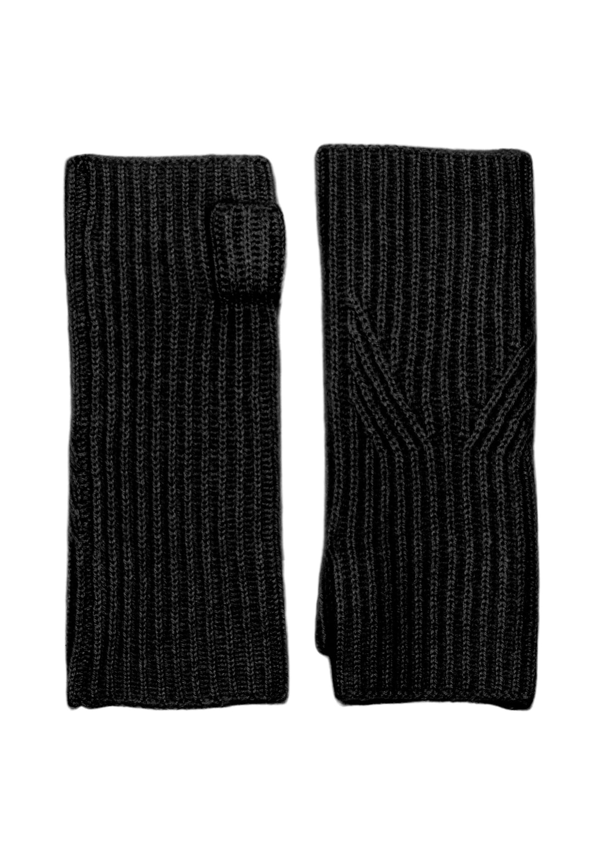 Women's Cashmere Mitt In Jet Black | One Size | Loop Cashmere