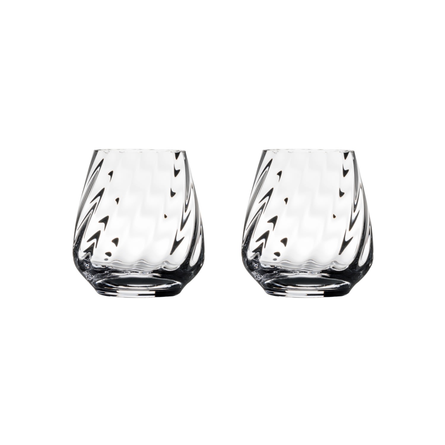 Eliská Pair Of Crystal Fresh Tumblers In Transparent