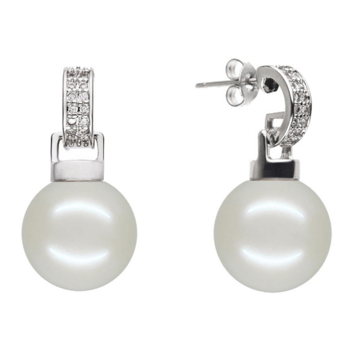 House Of Elliott Women's White Lena Mother Of Pearl Stud Earrings