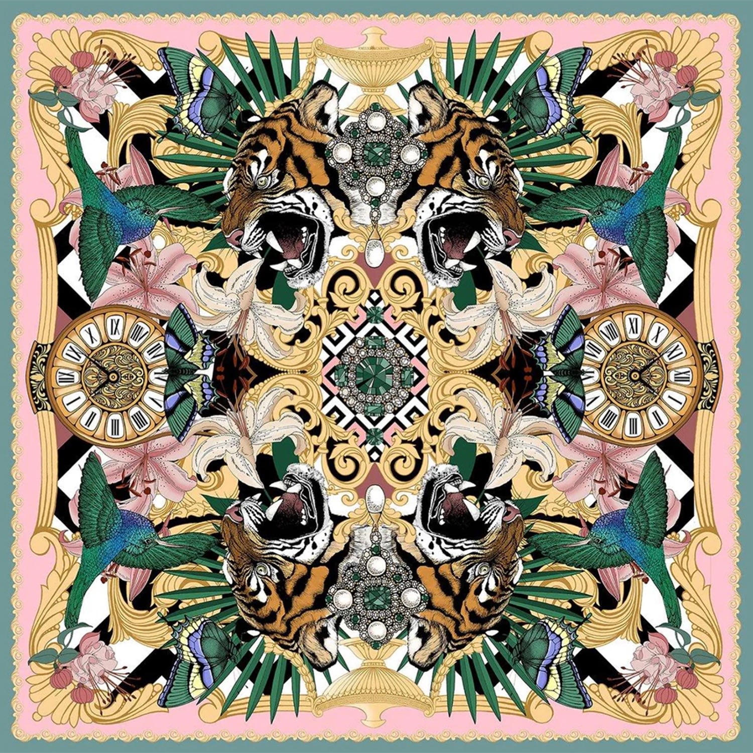 Emily Carter Women's The Baroque Tiger Scarf - L