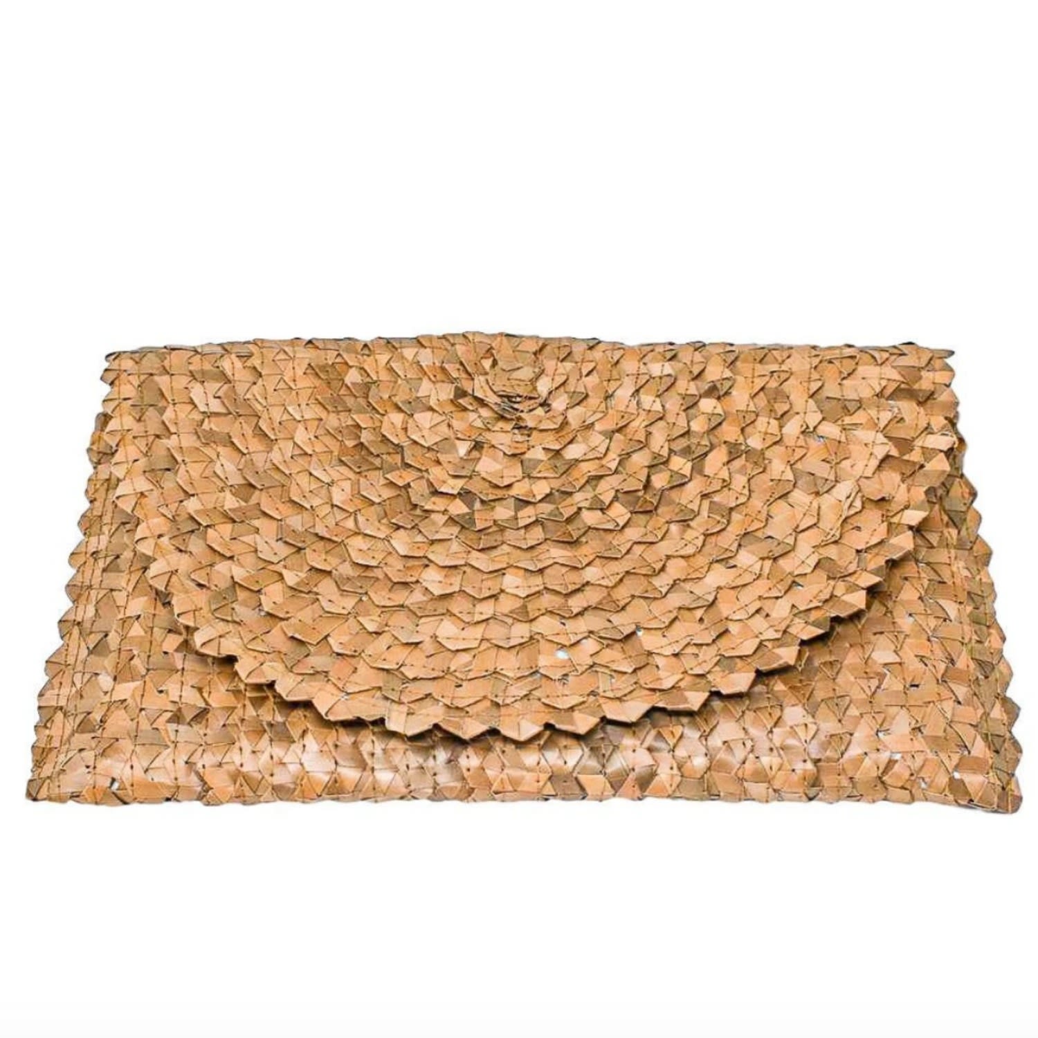 Poppy + Sage Women's Brown Grass Clutch - Caramel Straw