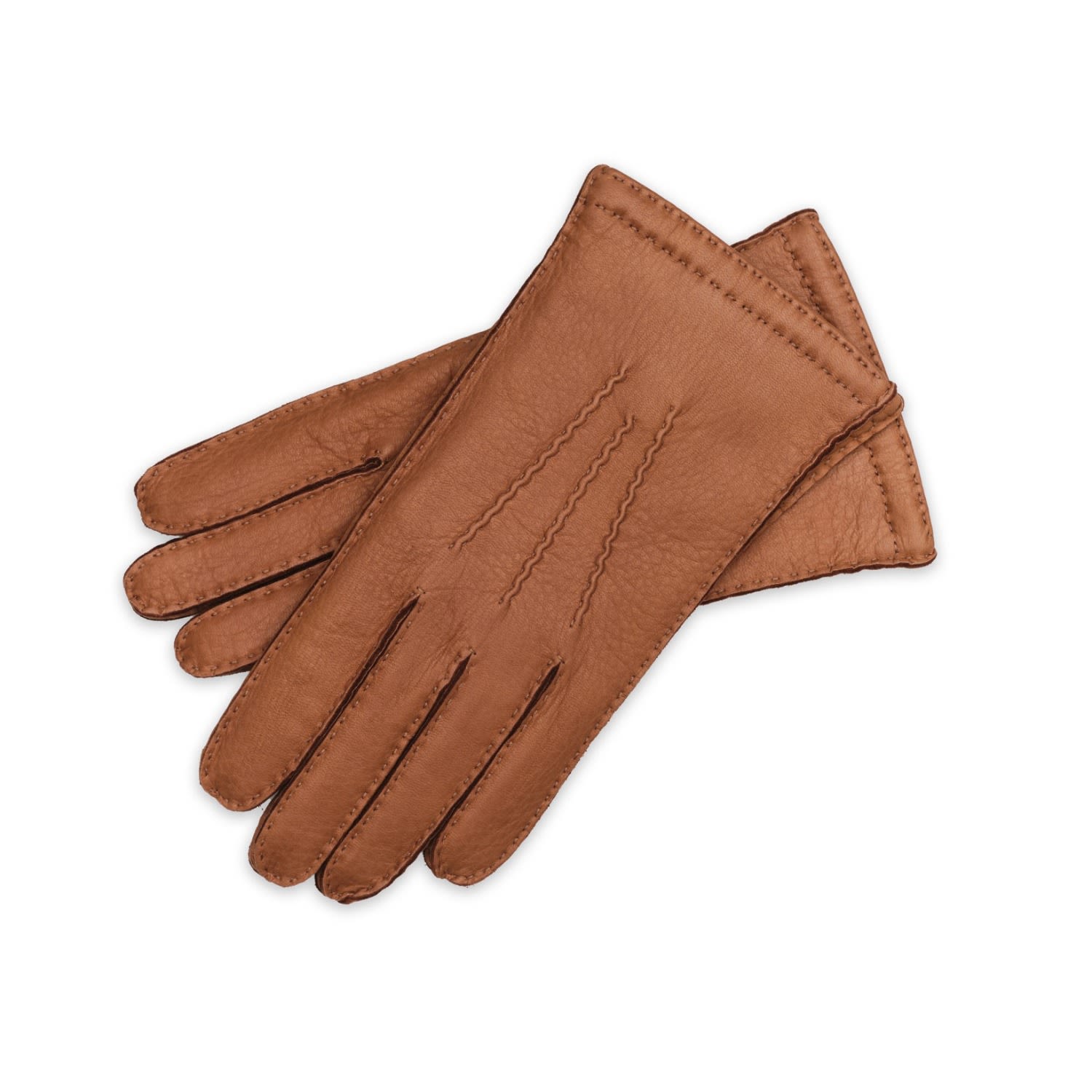 1861 Glove Manufactory Brown Treviso - Hand Sewn Deerskin Men's Gloves In Coco In Brown