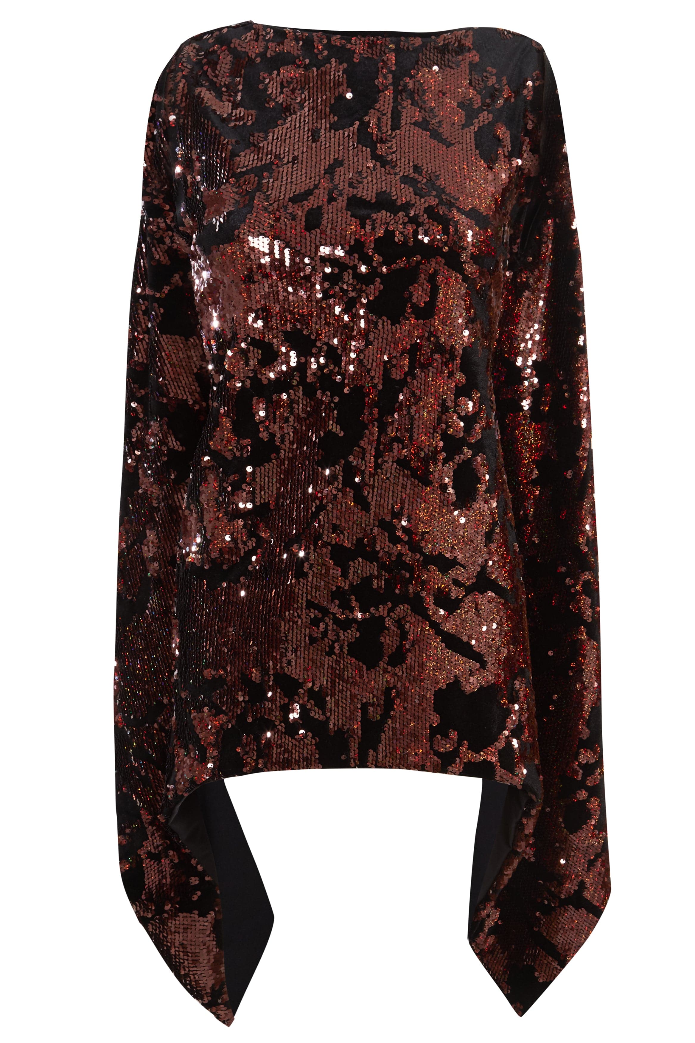 Sarvin Women's Sparkly Brown Tie Back Top In Brown