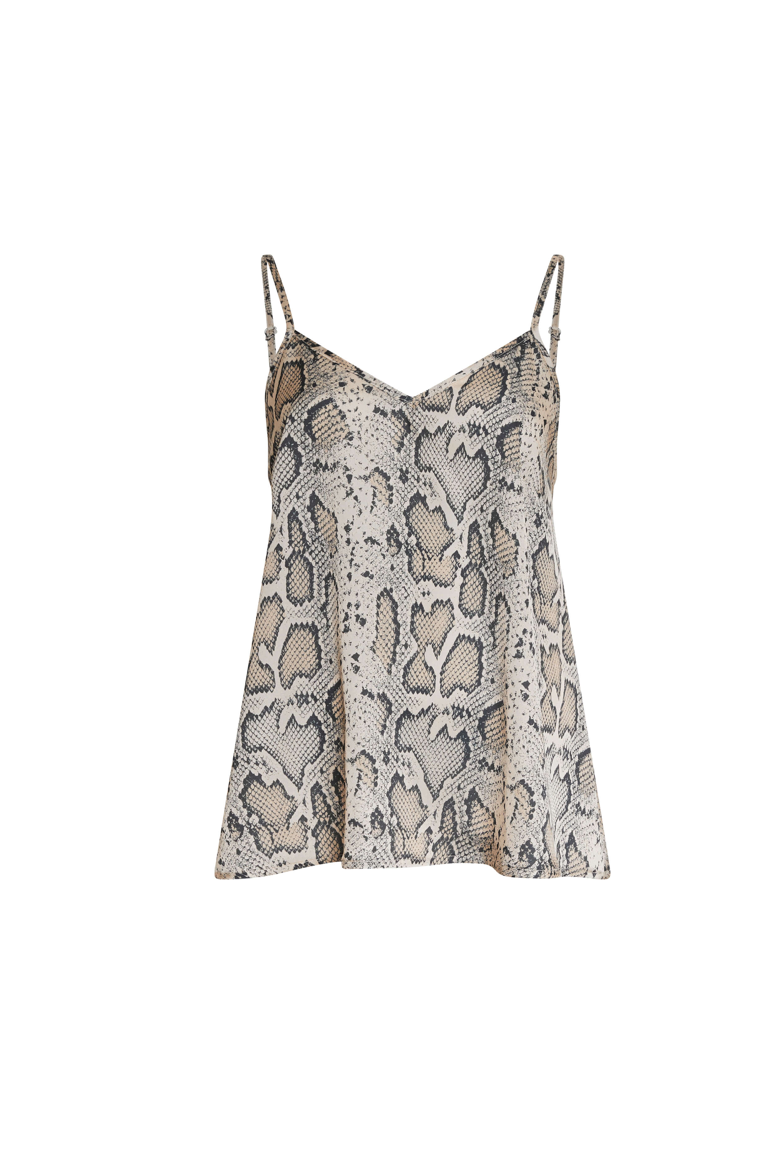 James Lakeland Women's Brown Python Print Camisole Beige In Brown