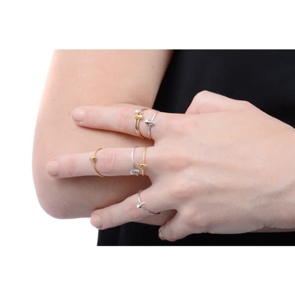 GUCCI WOMEN'S TINY VOODOO DAMBALLAH RING SILVER