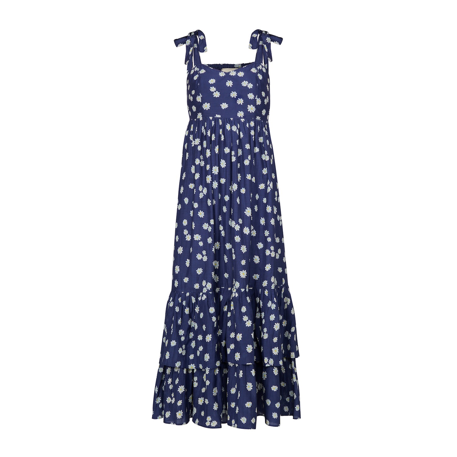 Shop Em & Shi Women's Blue Daisy Tiered Dress