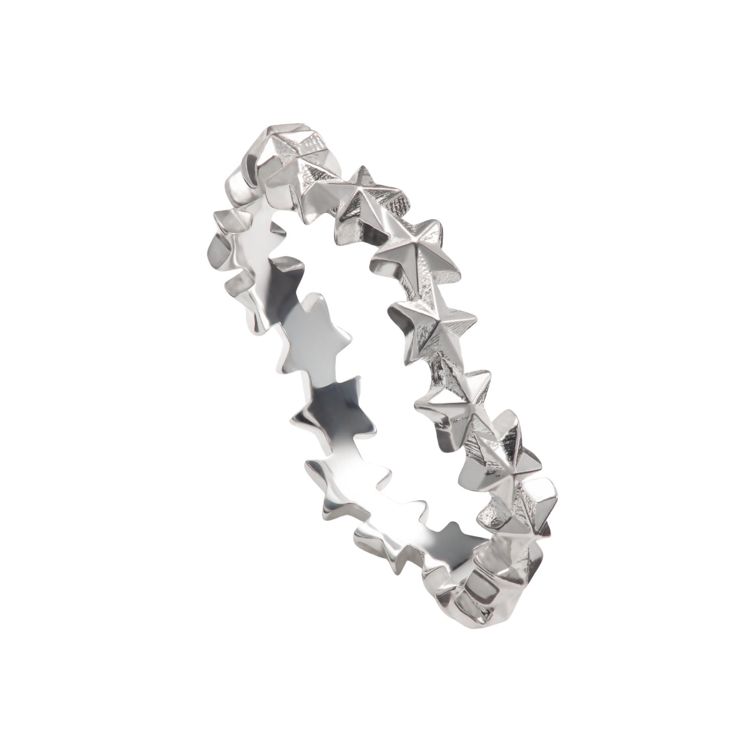 Lily Charmed Women's Sterling Silver Star Cluster Stacking Ring In Silver