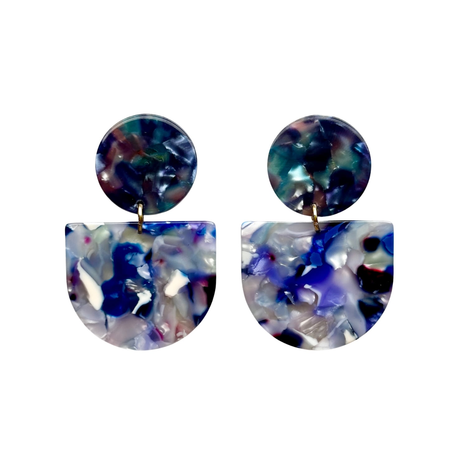 Closet Rehab Women's Blue / Pink / Purple Tab Drop Earrings In Feelin' Amped