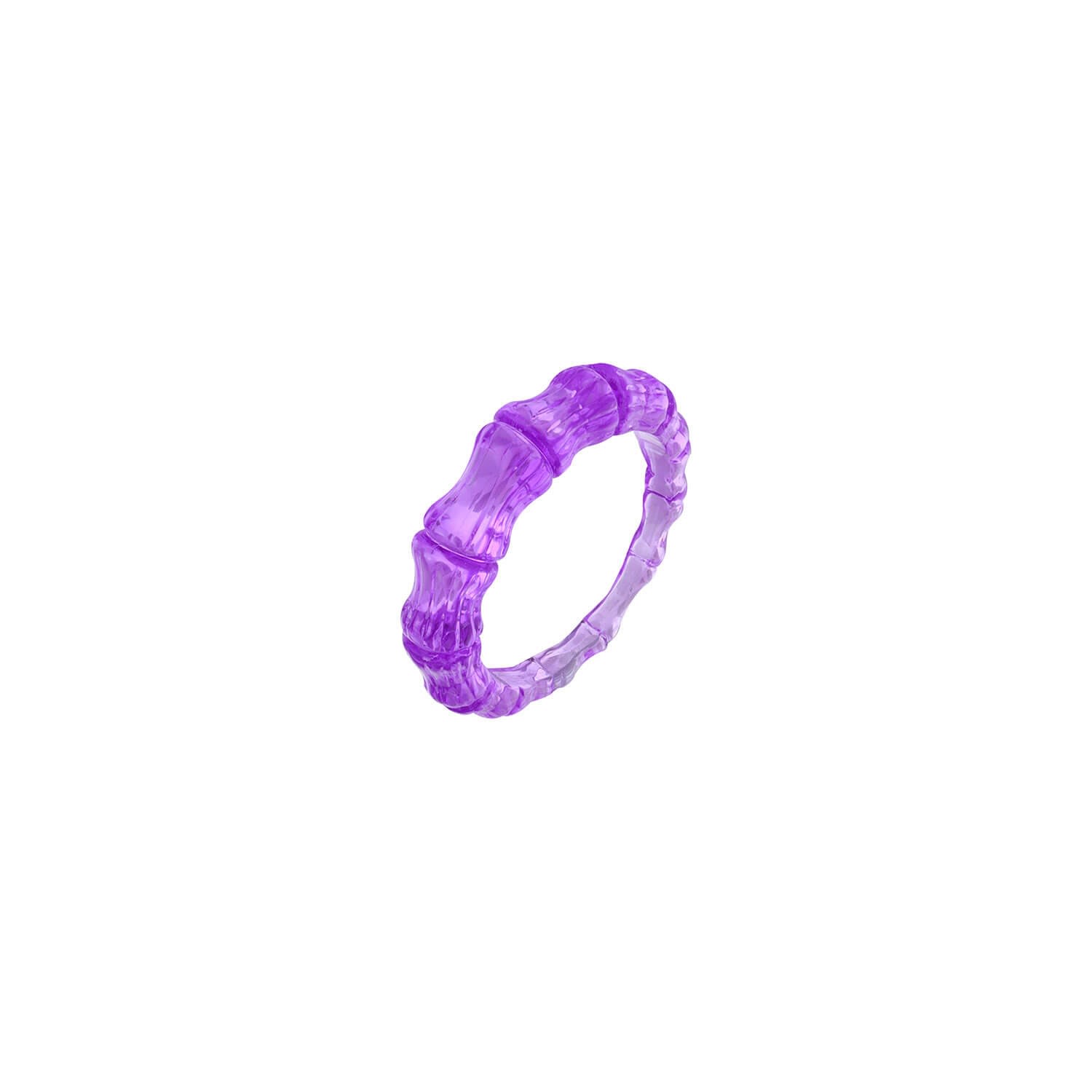 Gold & Honey Women's Pink / Purple Bamboo Ring In Purple