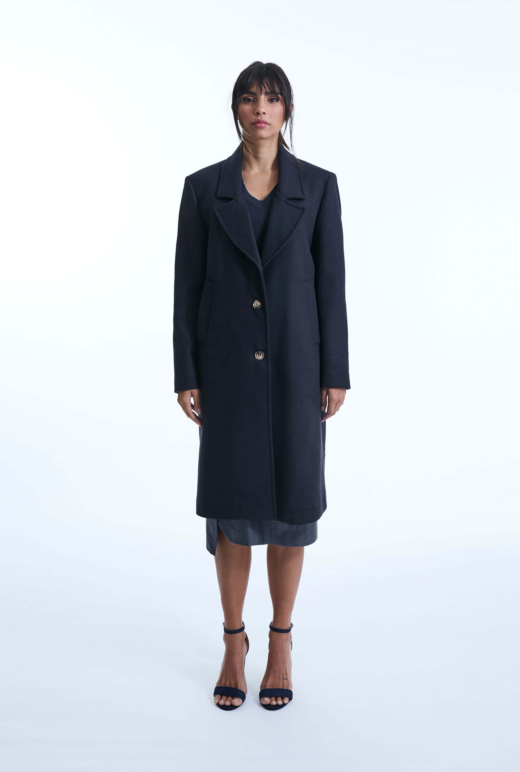 Women s Blue Tailored Navy Coat Extra Small James Lakeland