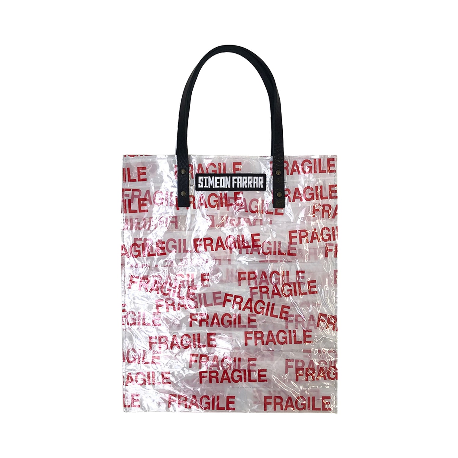 Simeon Farrar Women's White Fragile Pvc Tote In White