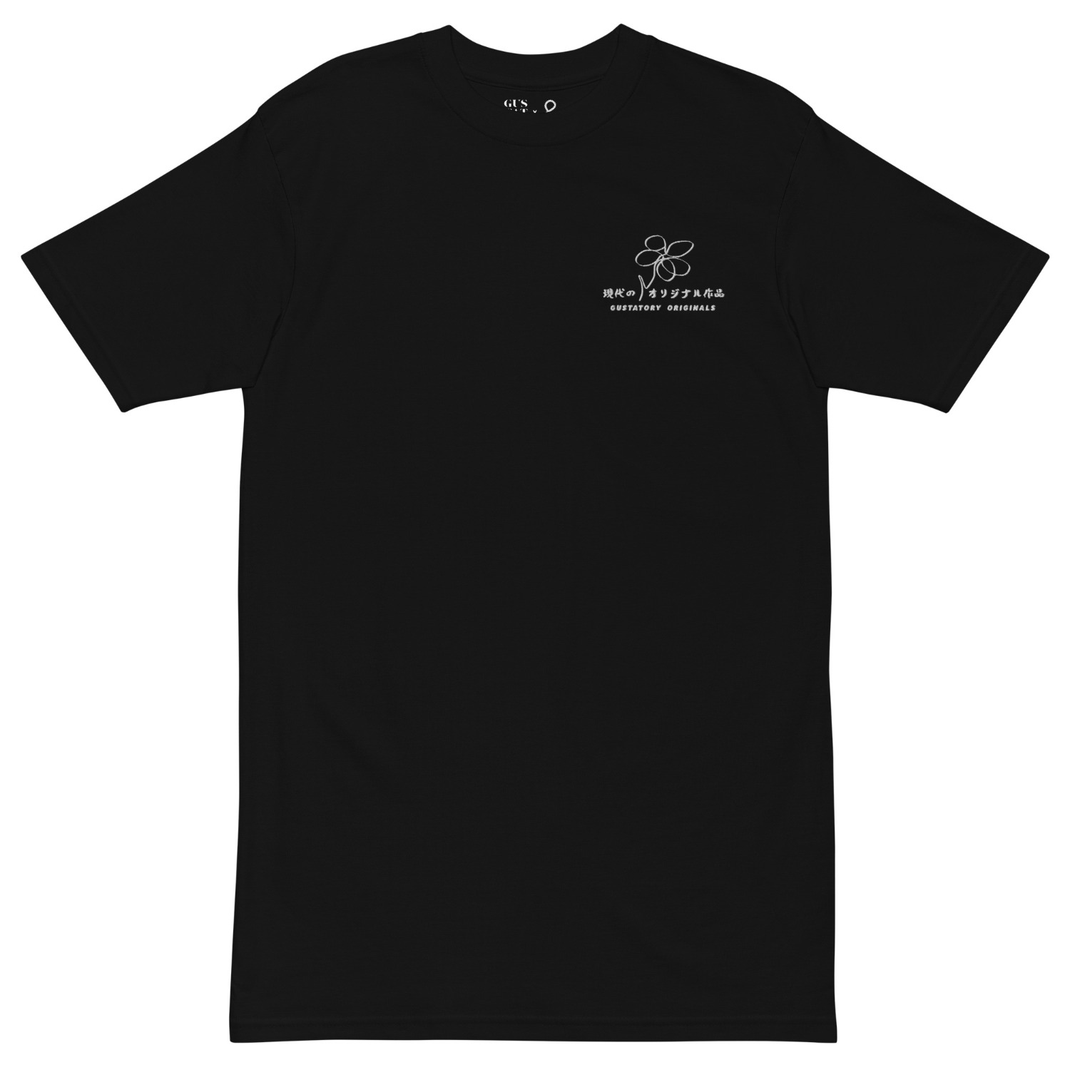 Anchor & Crew Black Gustatory Originals Coffee Blossom Heavy Cotton Embroidered T-shirt - Women In Black