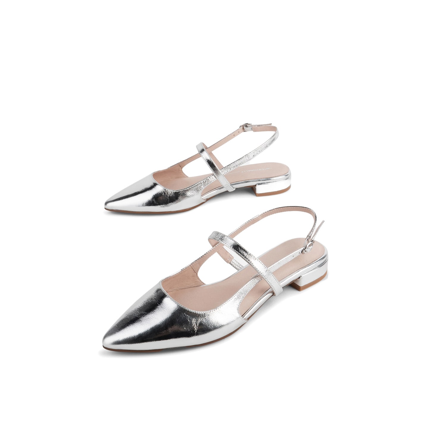 Intentionally Blank Women's Felix Slingback Flat-silver In Silver