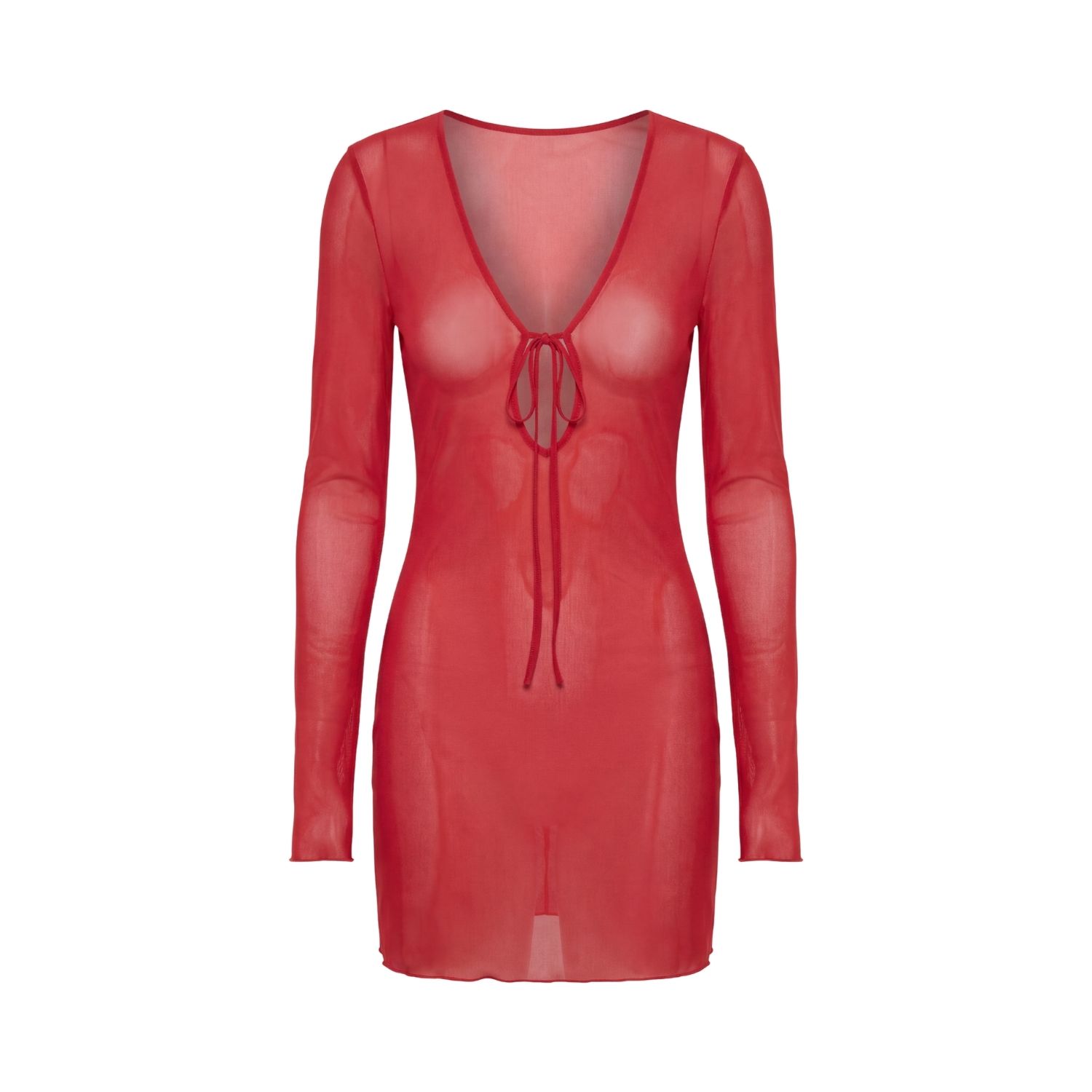 Aloma Studio Women's Améthyste Mini Mesh Dress - Red