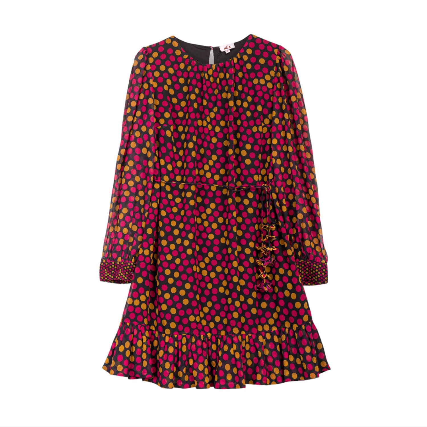 Niza Women's Pink / Purple Alice Polka Dot Dress In Pink/purple