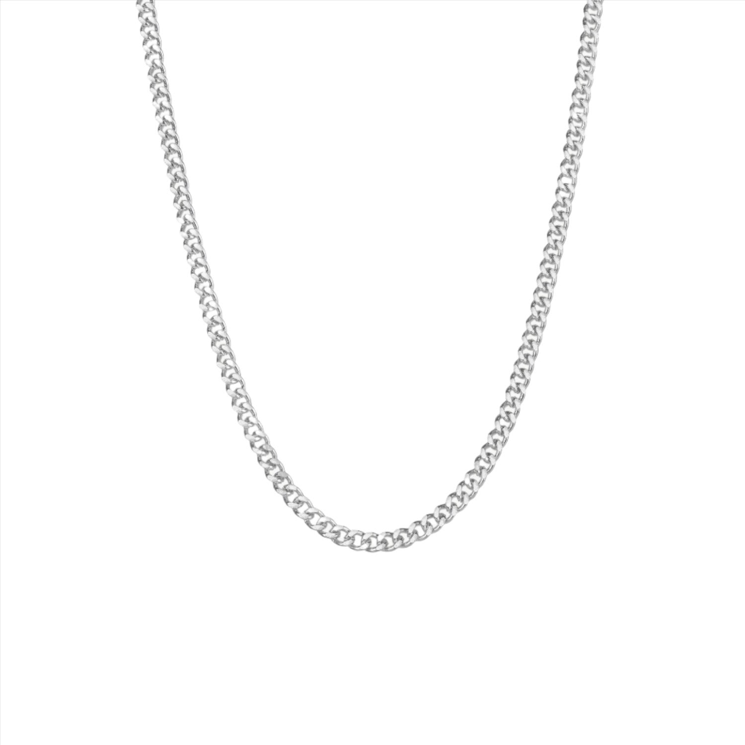 Mejoma Women's Luxury Cuban Silver Chain Necklace In Silver