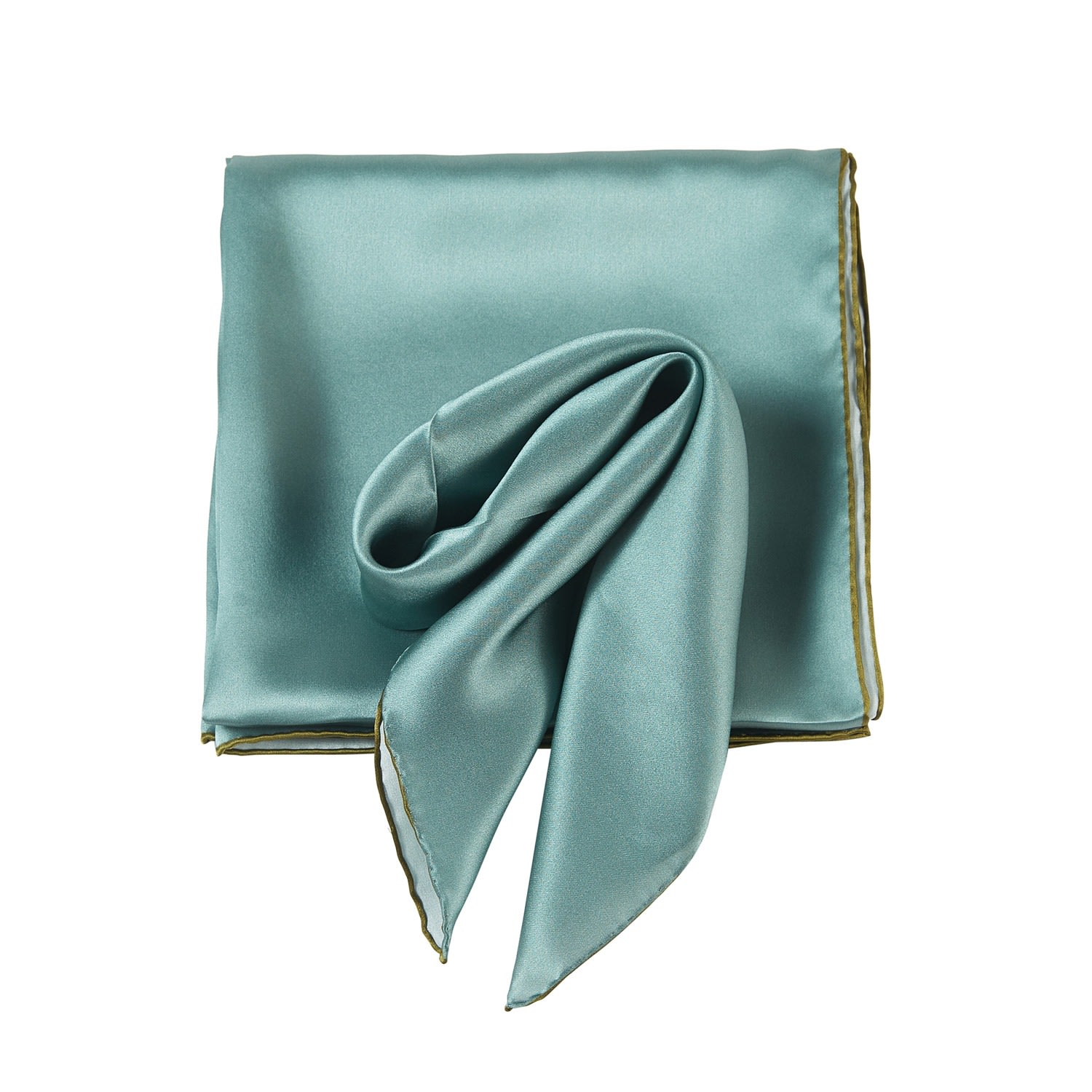 Women’s Pure Silk Scarf Olive Tree Solid Colour Collection Sage Green Small Small Soft Strokes Silk