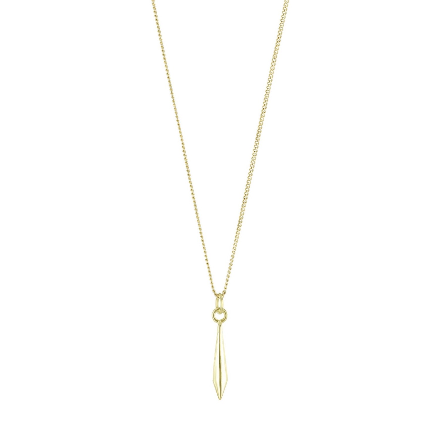 Arrow Head Necklace Gold Vermeil by Wolf and Zephyr