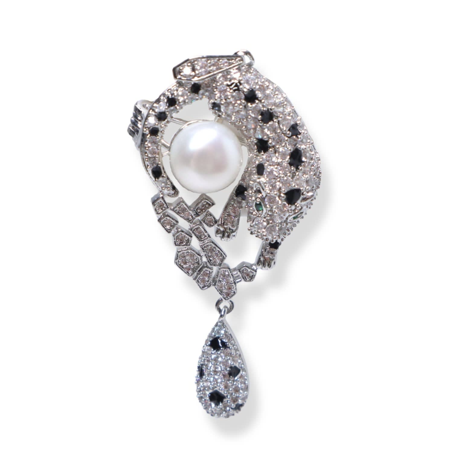 Ninemoo Women's Silver The Duchess Pearl Brooch & Pendant In Metallic