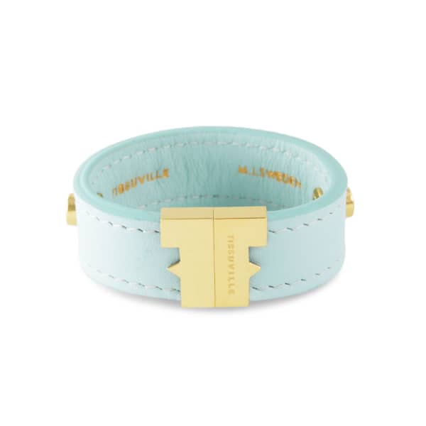 Tissuville Juliett Mint Leather Bracelet With Textile