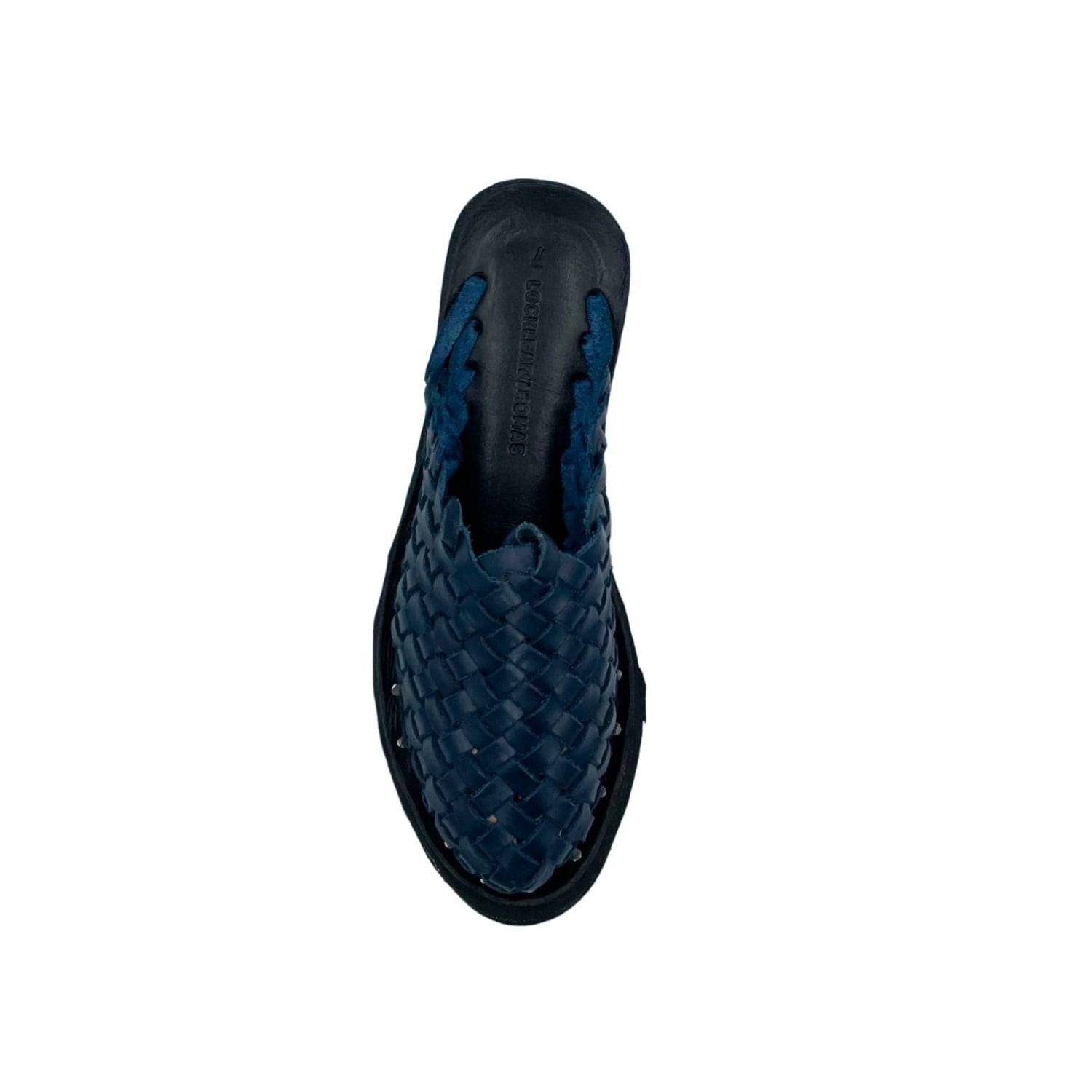 Locklear Thomas Men's Hand Crafted Majorca Huarache Sandal In Blue In Blue