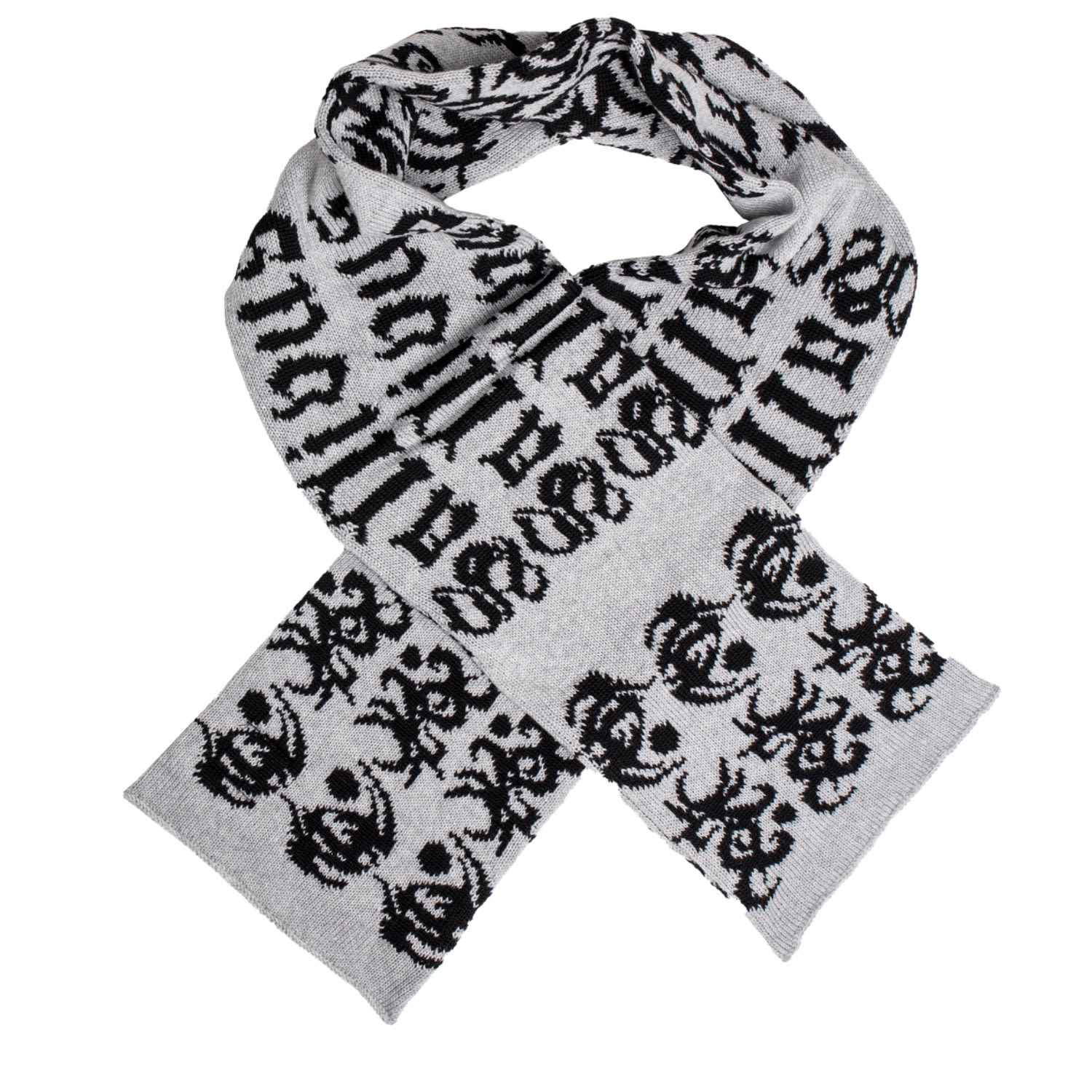 Kristel Kuslapuu Women's Black / Grey Grey Sallivus Merino Wool Scarf In Black/grey