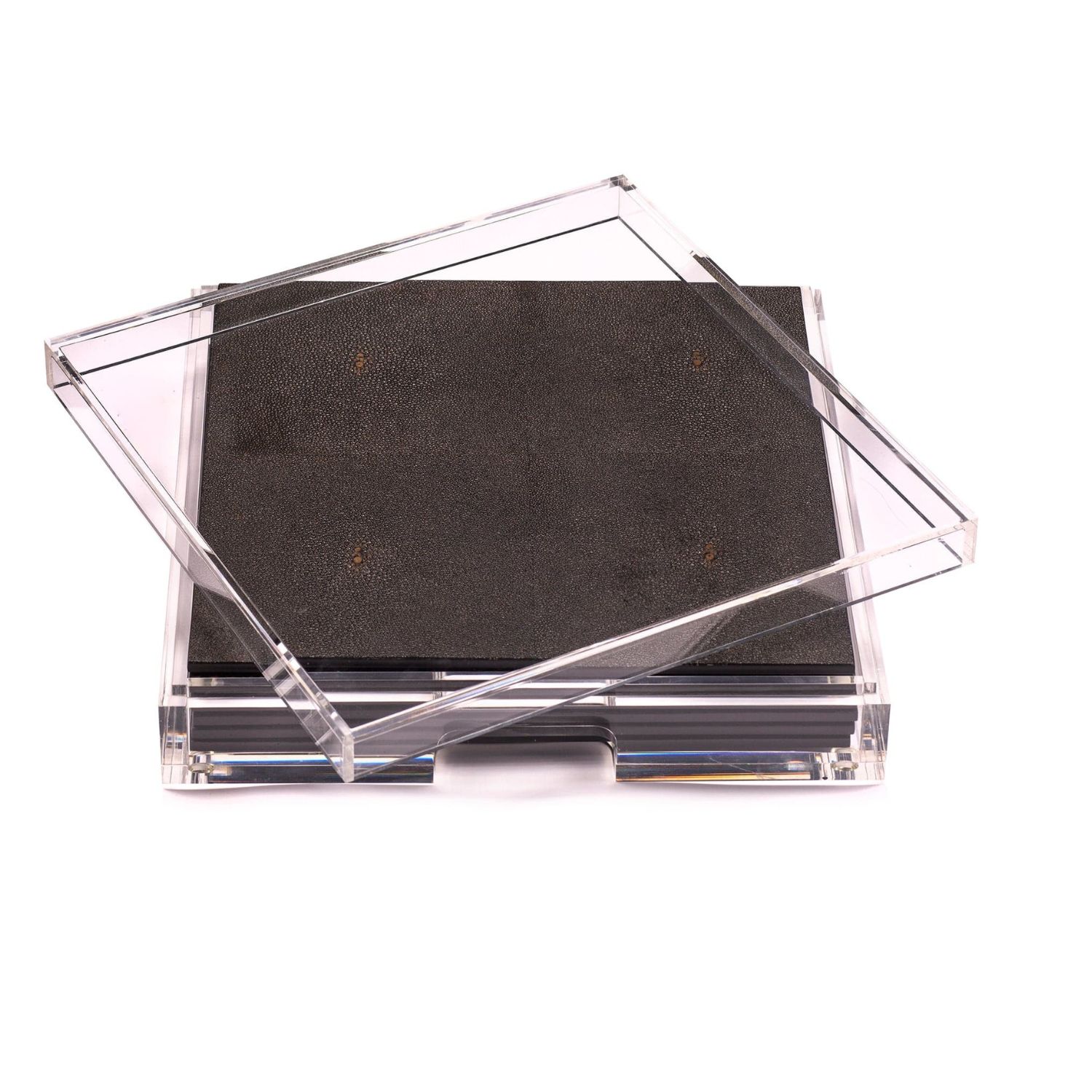 Posh Trading Company Black Placebox Clear - Shagreen Chocolate