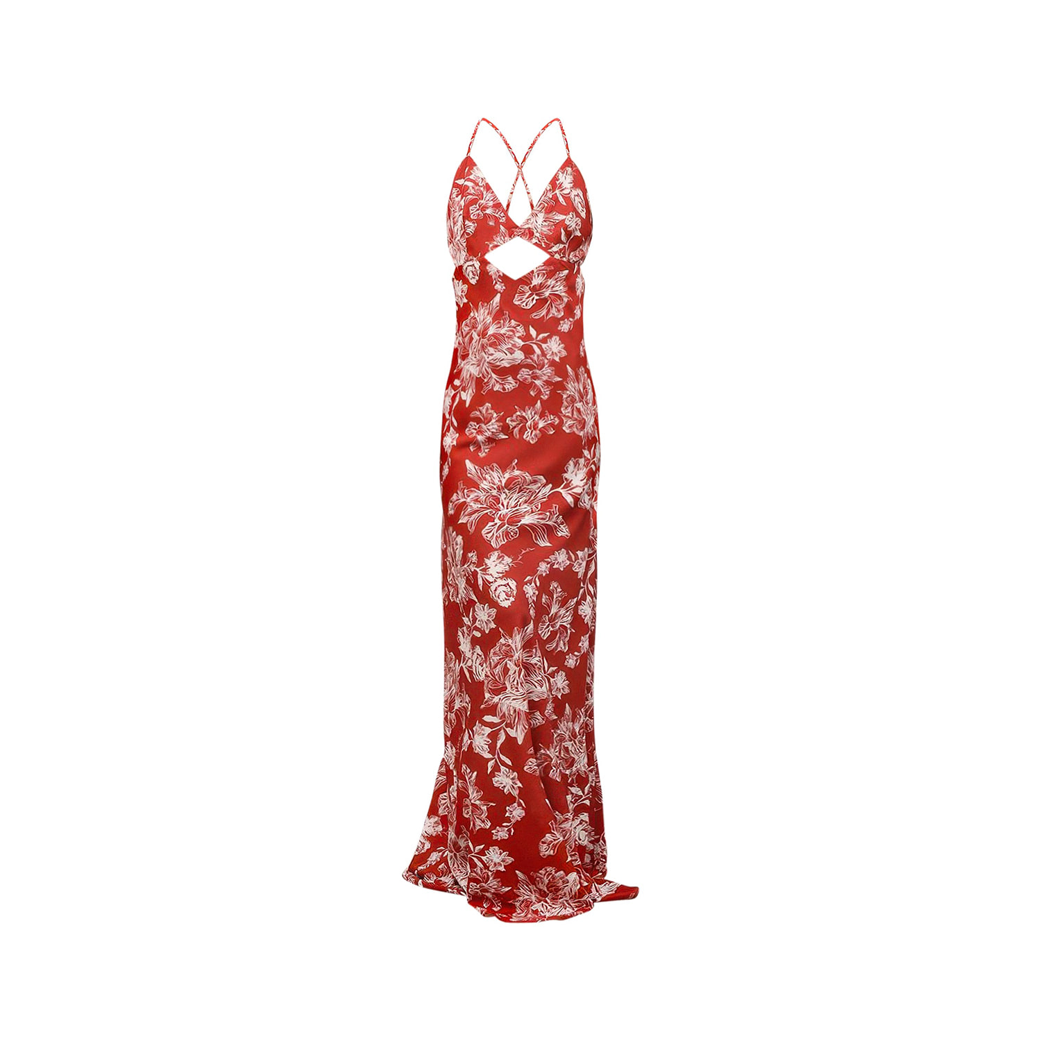 Nash Women's Ruby Red Flowers Print Dress